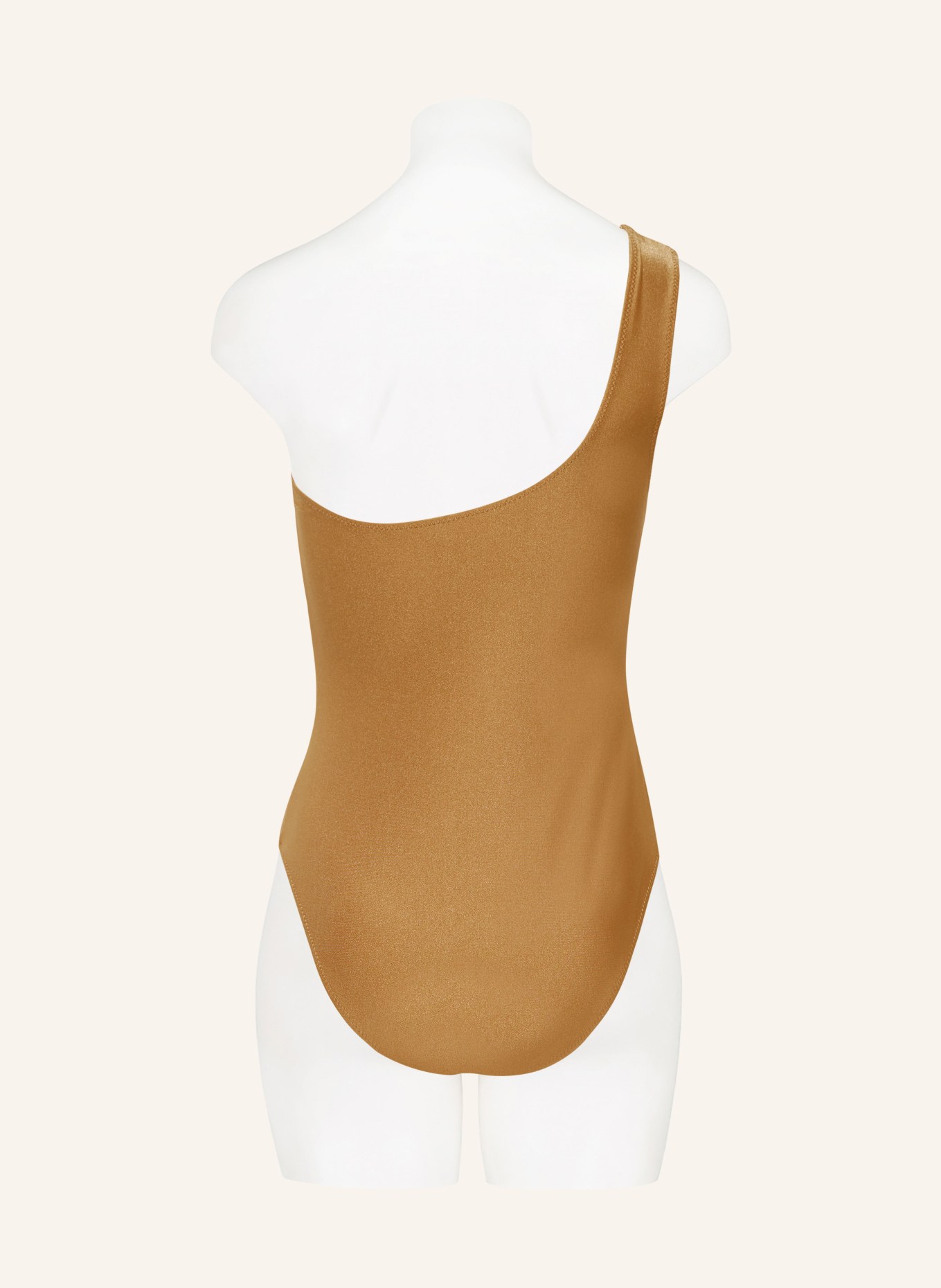 RIANI One-shoulder swimsuit with glitter thread, Color: GOLD (Image 3)
