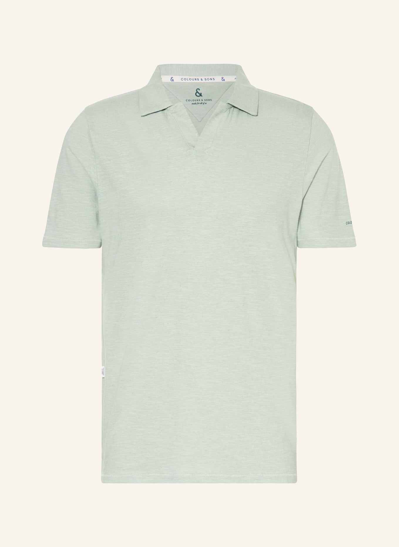 COLOURS & SONS Jersey polo shirt, Color: MINT (Image 1)