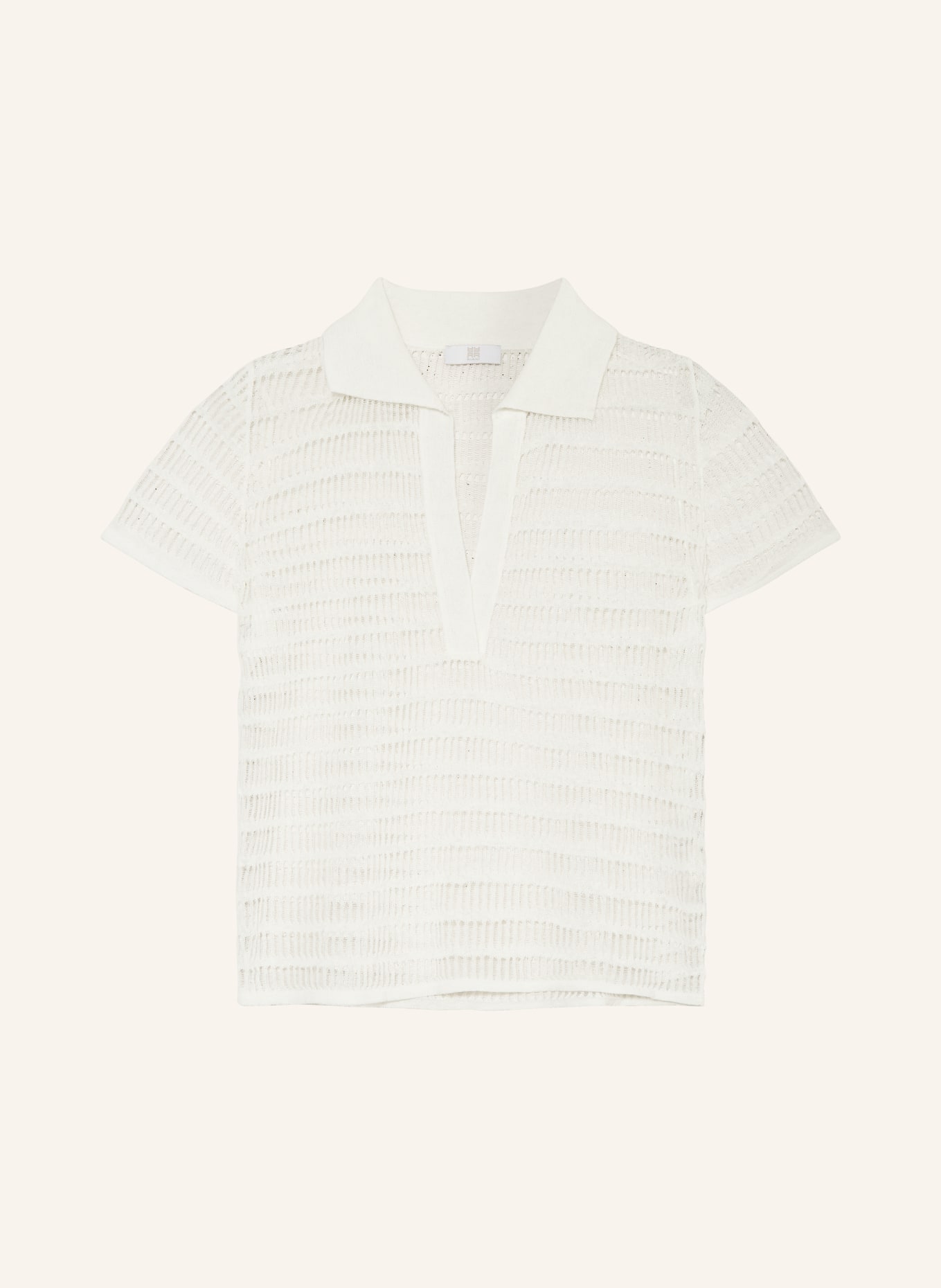 RIANI Knitted polo shirt, Color: CREAM (Image 1)