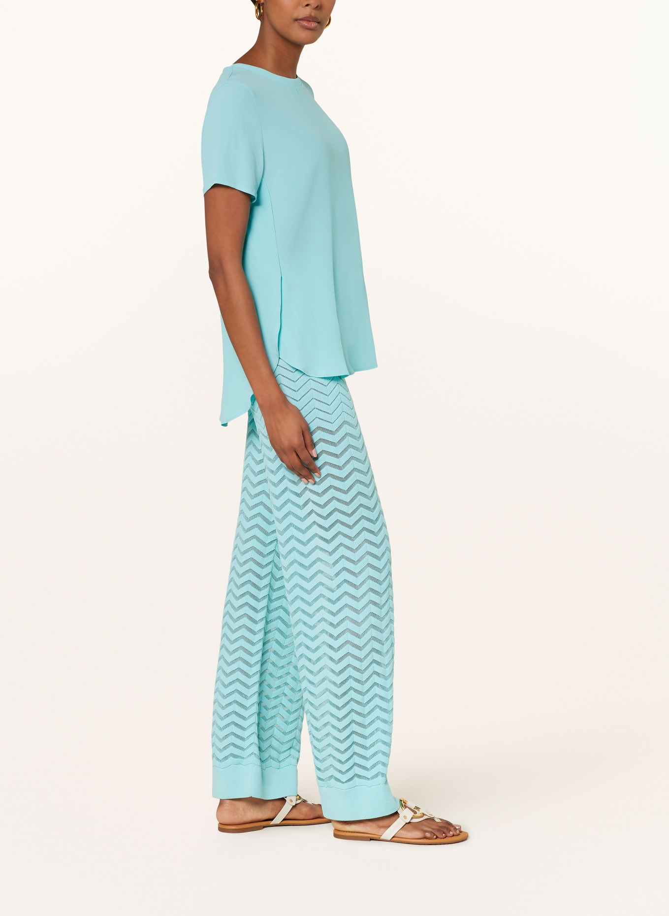 RIANI Knit trousers, Color: TURQUOISE (Image 4)