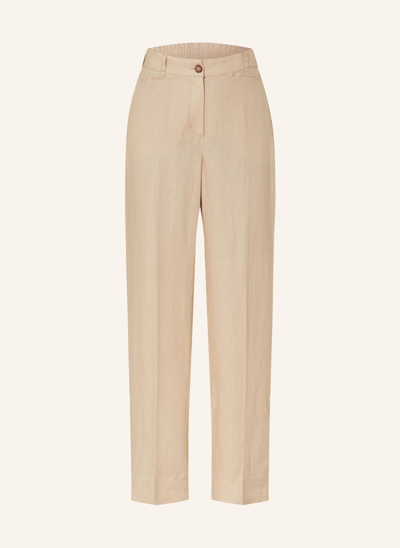 RIANI Wide leg trousers made of linen, Color: BEIGE (Image 1)