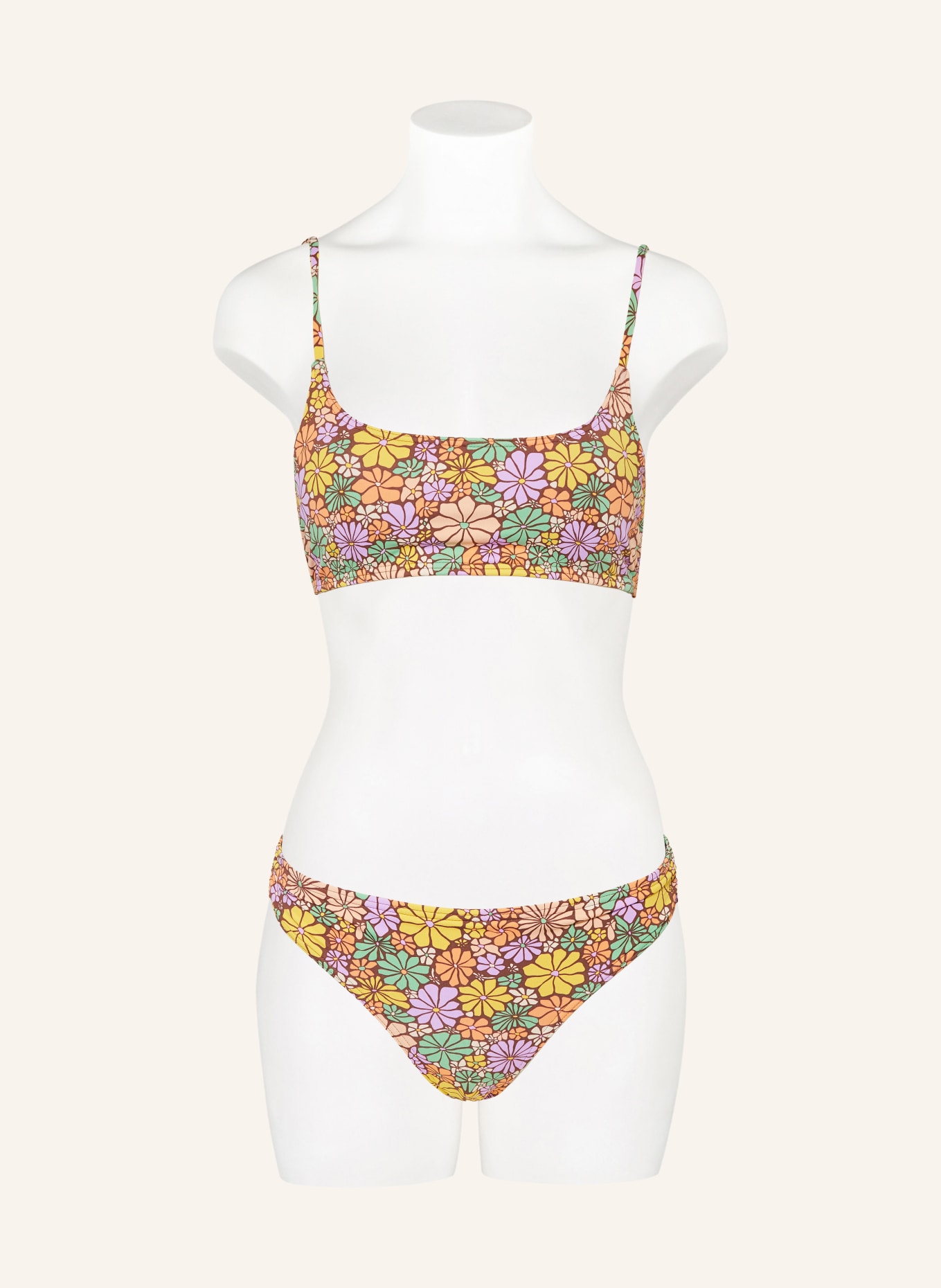 ROXY Bralette bikini ALL ABOUT SOL, Color: BROWN/ YELLOW/ GREEN (Image 2)