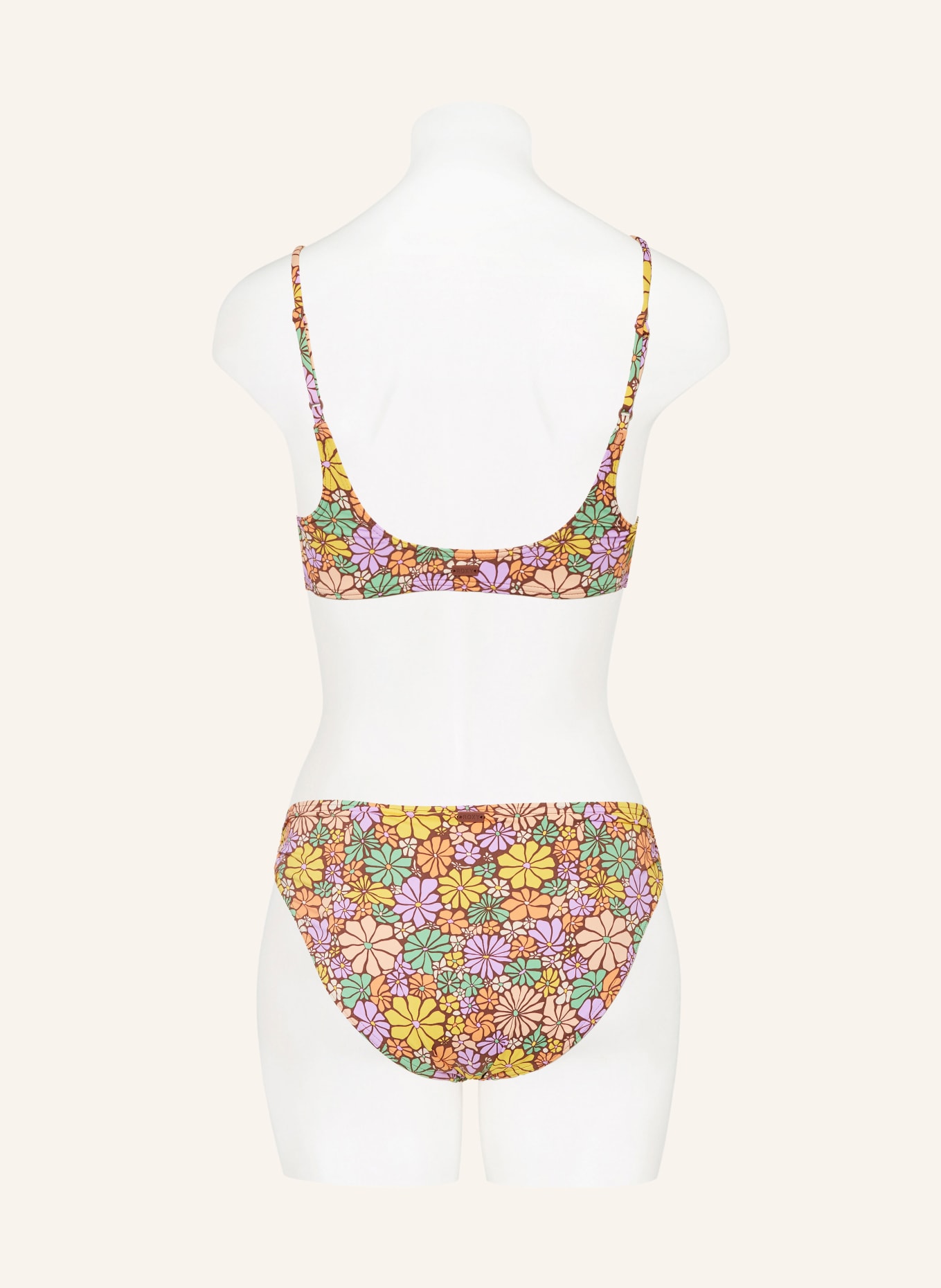 ROXY Bralette bikini ALL ABOUT SOL, Color: BROWN/ YELLOW/ GREEN (Image 3)