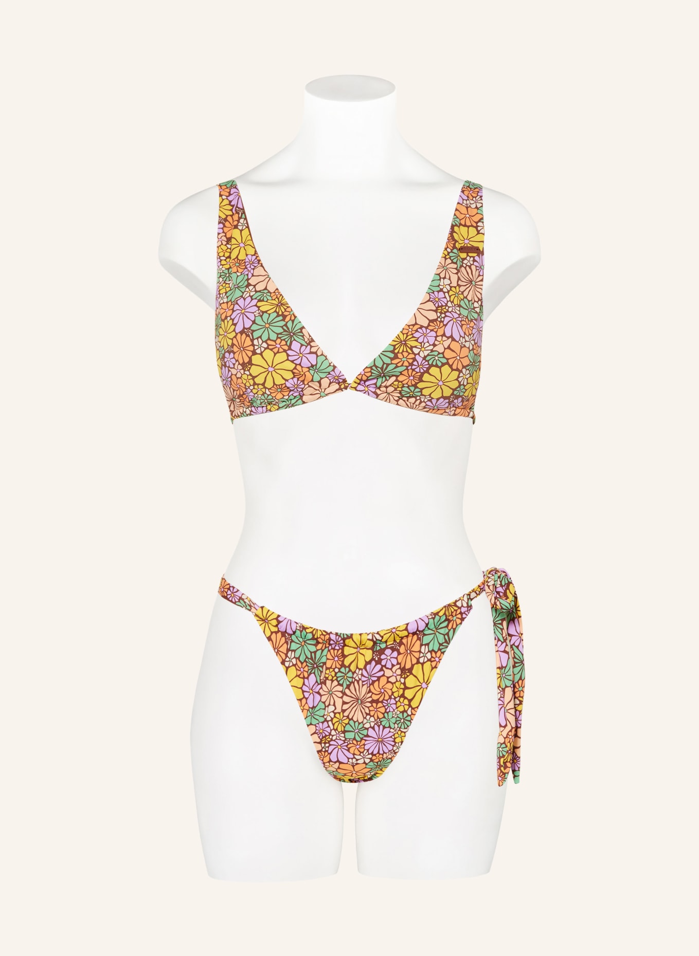 ROXY Bralette-Bikini ALL ABOUT SOL, Farbe: BRAUN/ GELB/ GRÜN (Bild 2)