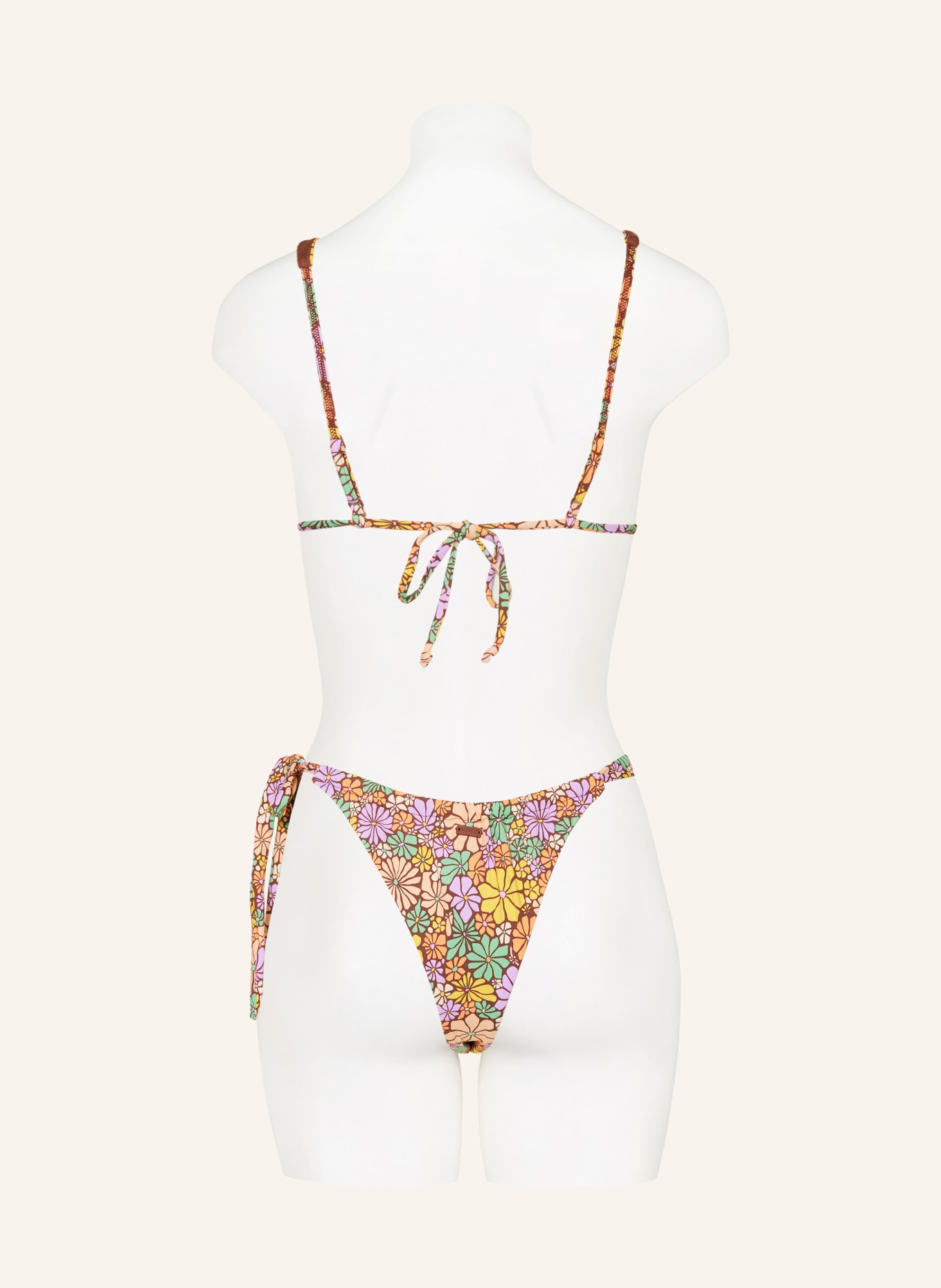 ROXY Bralette bikini ALL ABOUT SOL, Color: BROWN/ YELLOW/ GREEN (Image 3)