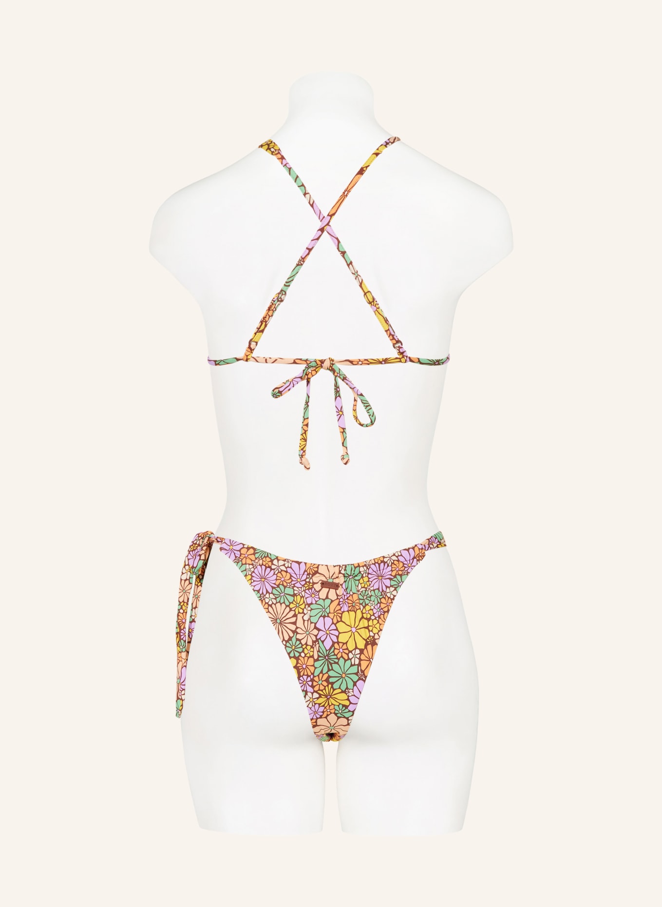 ROXY Bralette bikini ALL ABOUT SOL, Color: BROWN/ YELLOW/ GREEN (Image 4)