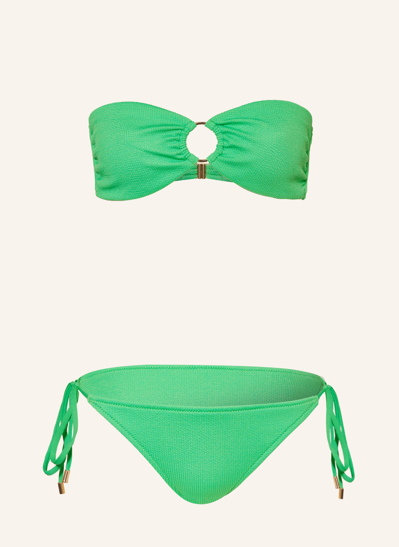 MELISSA ODABASH Bandeau bikini top MELBOURNE, Color: GREEN (Image 1)