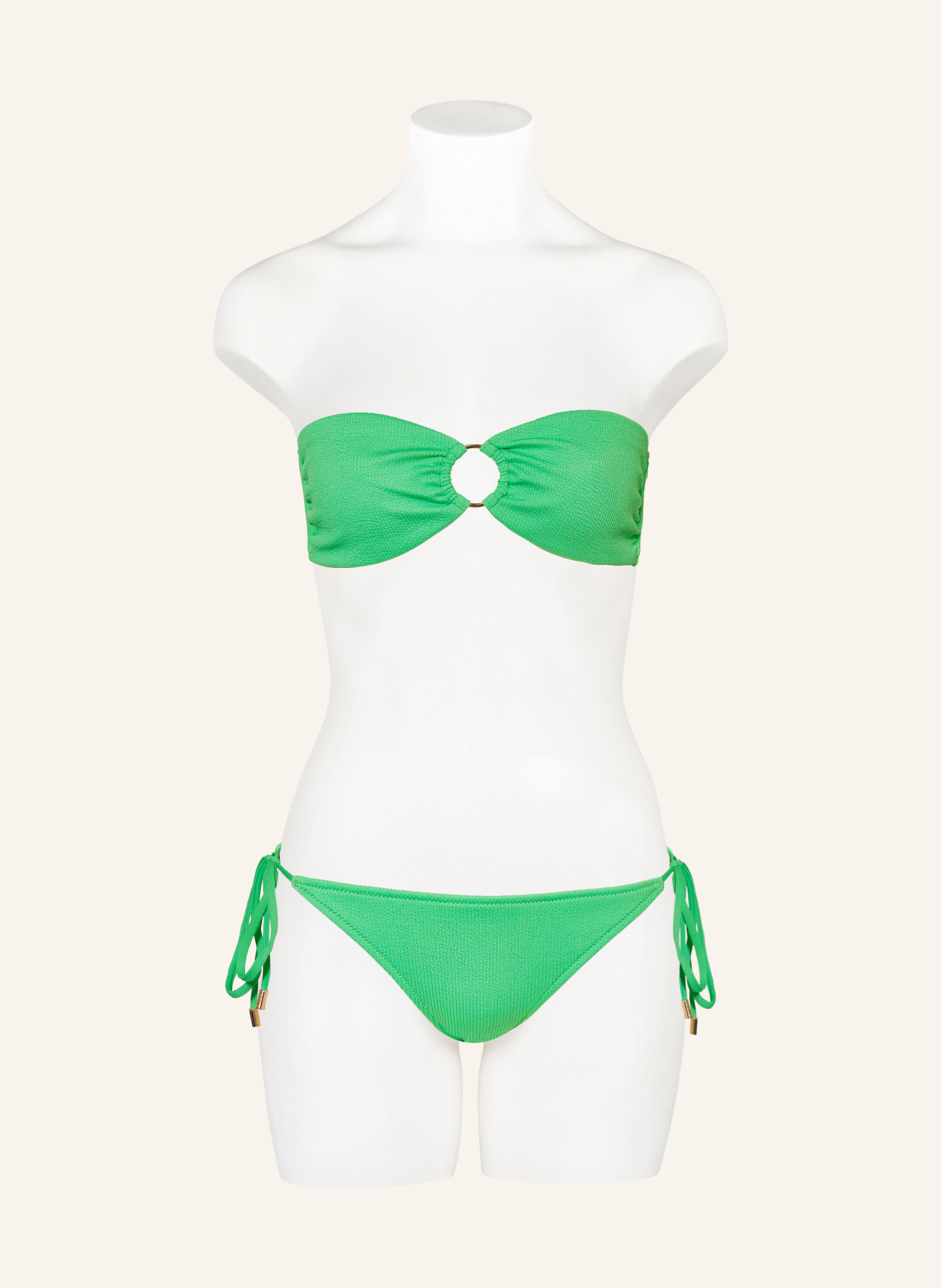 MELISSA ODABASH Bandeau bikini top MELBOURNE, Color: GREEN (Image 2)