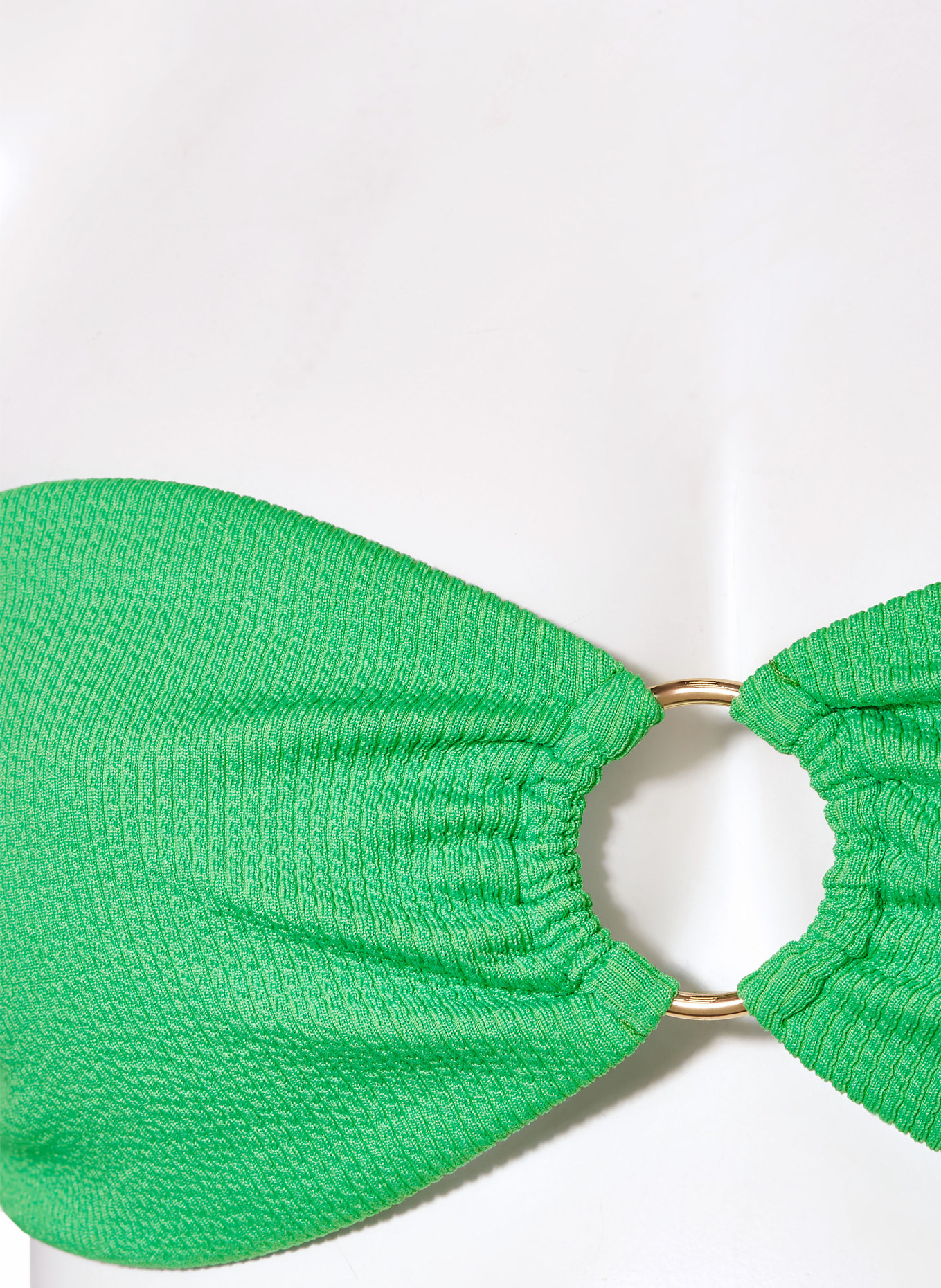 MELISSA ODABASH Bandeau bikini top MELBOURNE, Color: GREEN (Image 4)