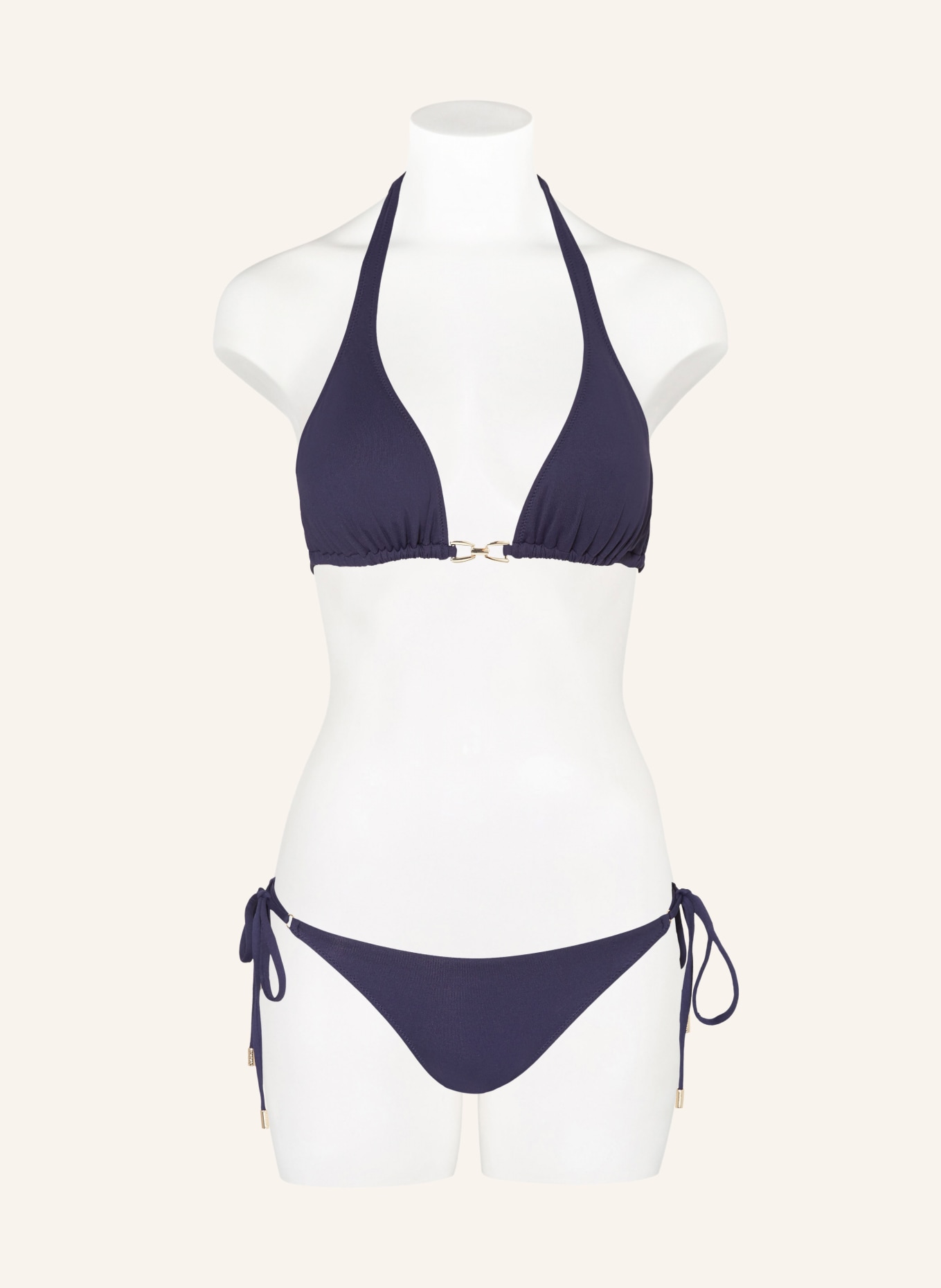 MELISSA ODABASH Halter neck bikini ANTIBES with UV protection 50, Color: DARK BLUE (Image 2)