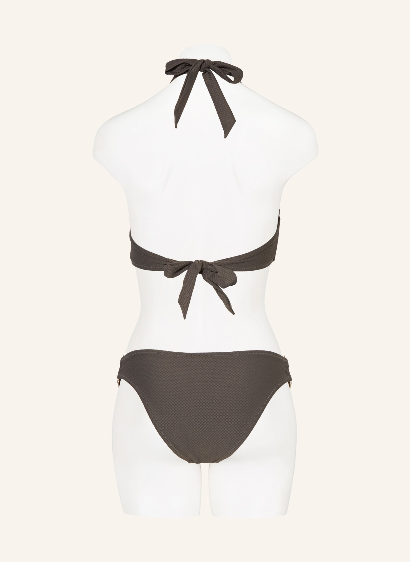 heidi klein Halter neck bikini top CORE, Color: OLIVE (Image 3)