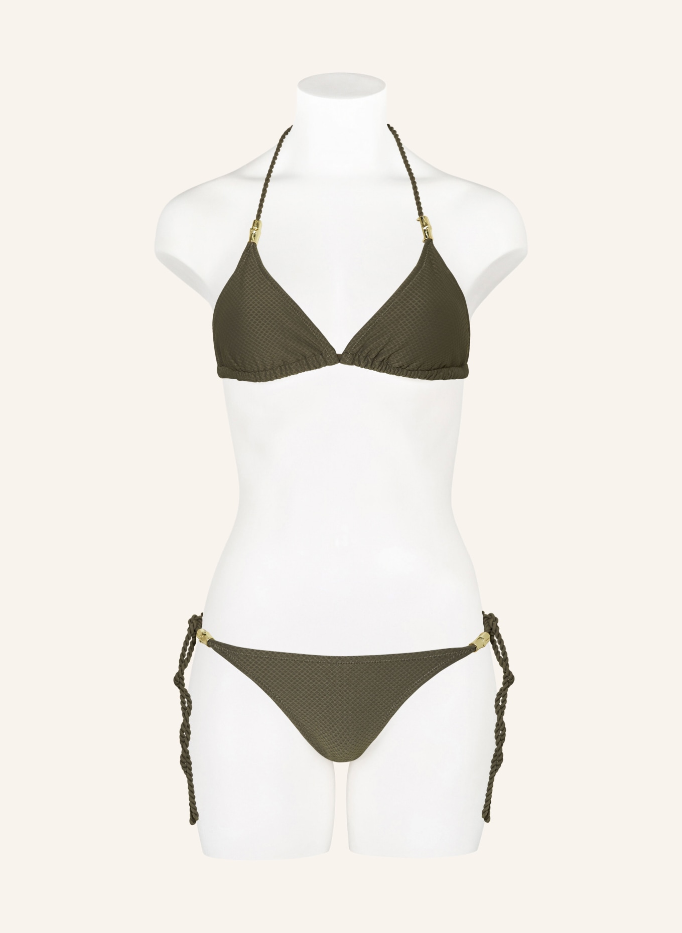 heidi klein Triangle bikini bottoms CORE, Color: OLIVE (Image 2)