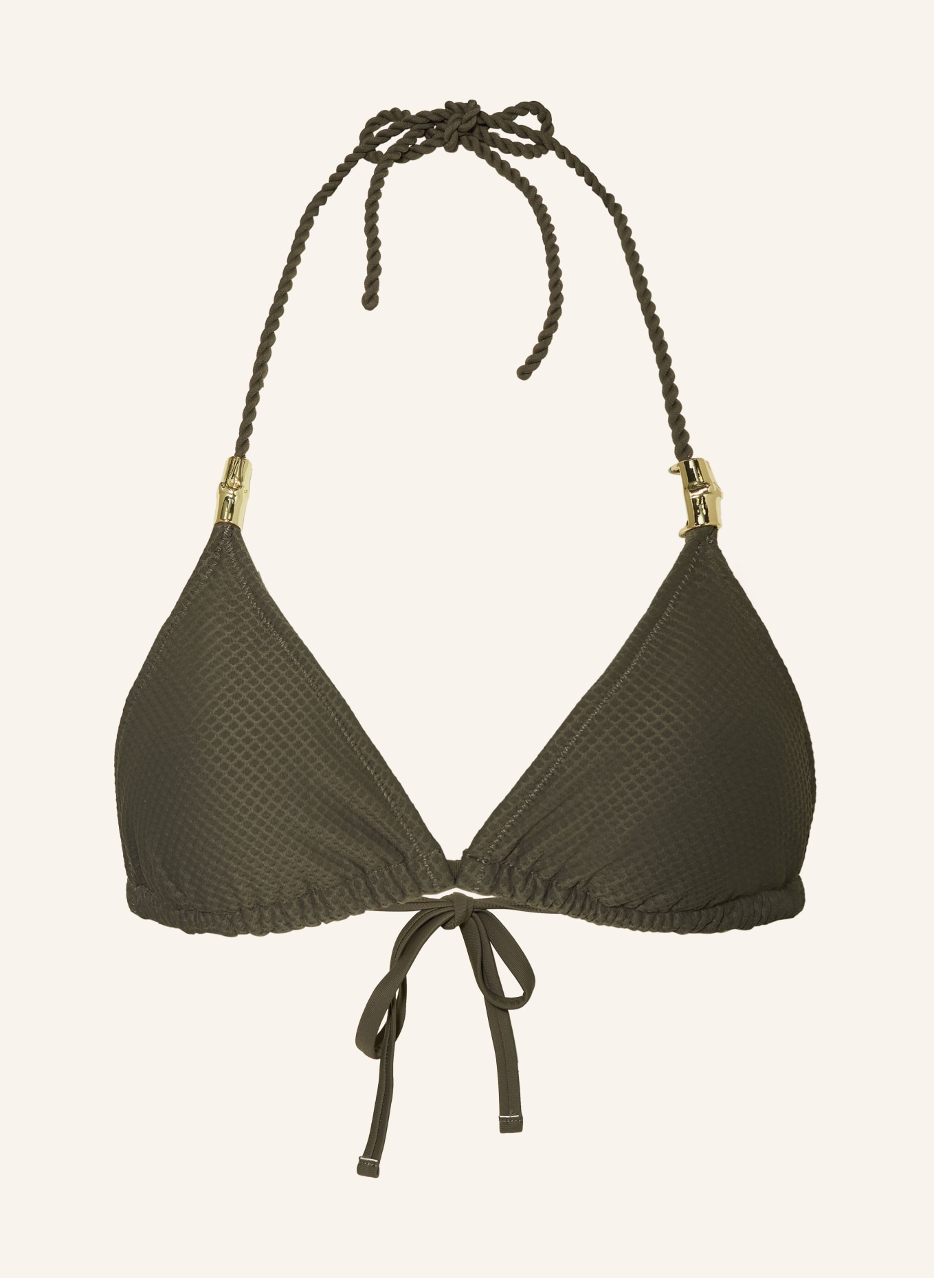 heidi klein Triangle bikini top CORE, Color: OLIVE (Image 1)