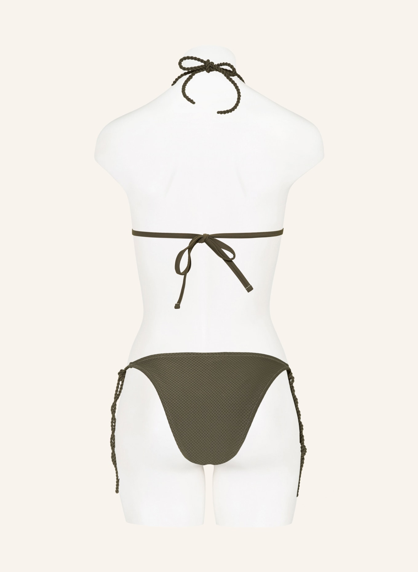 heidi klein Triangle bikini top CORE, Color: OLIVE (Image 3)