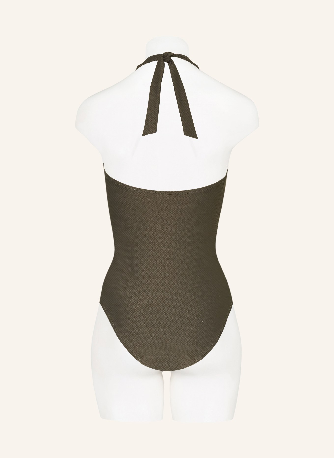 heidi klein Halter neck swimsuit CORE U, Color: OLIVE (Image 3)