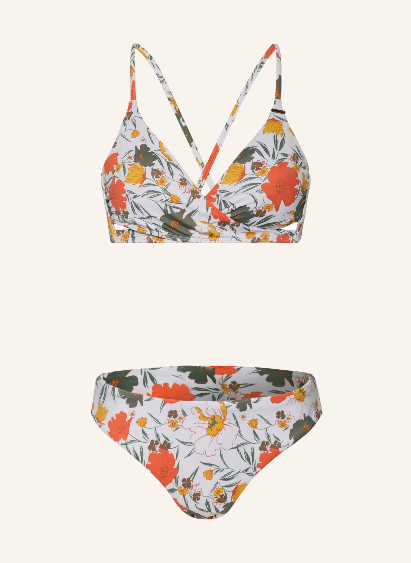 O'NEILL Bralette-Bikini BAAY MAOI, Farbe: WEISS/ GRÜN/ ORANGE (Bild 1)