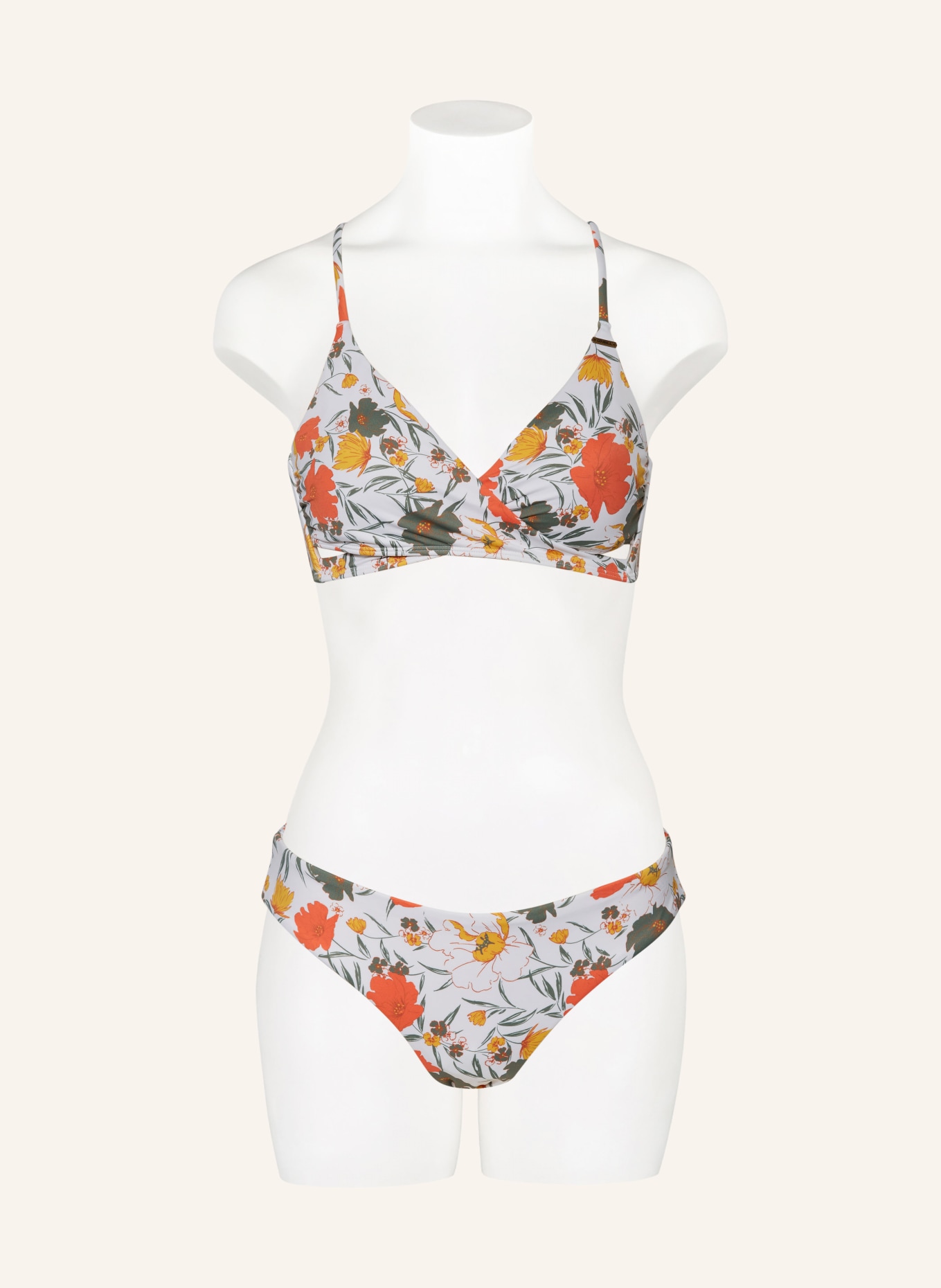 O'NEILL Bralette bikini BAAY MAOI, Color: WHITE/ GREEN/ ORANGE (Image 2)