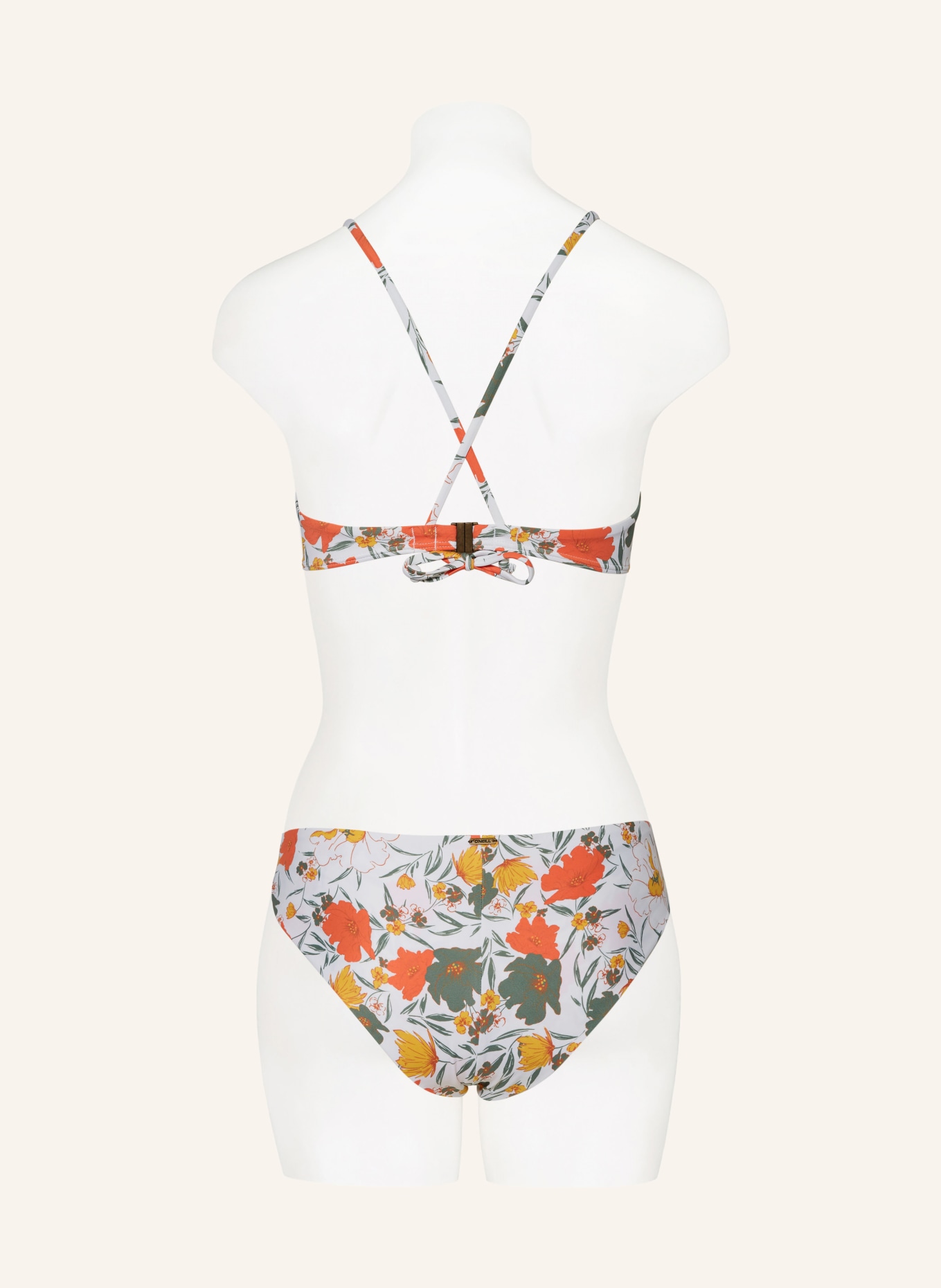 O'NEILL Bralette bikini BAAY MAOI, Color: WHITE/ GREEN/ ORANGE (Image 3)