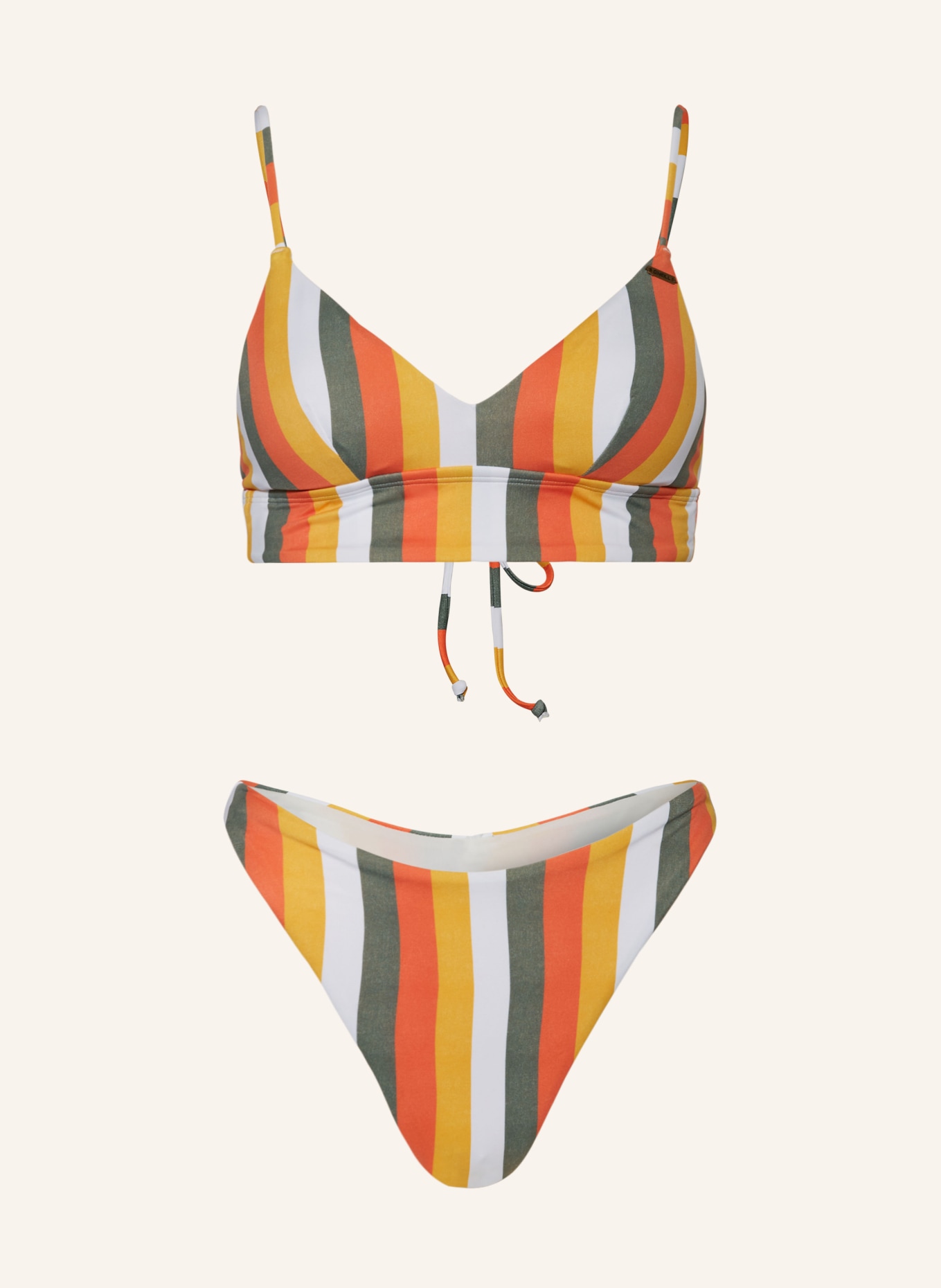 O'NEILL Bralette bikini WAVE SKYE, Color: ORANGE/ WHITE/ OLIVE (Image 1)