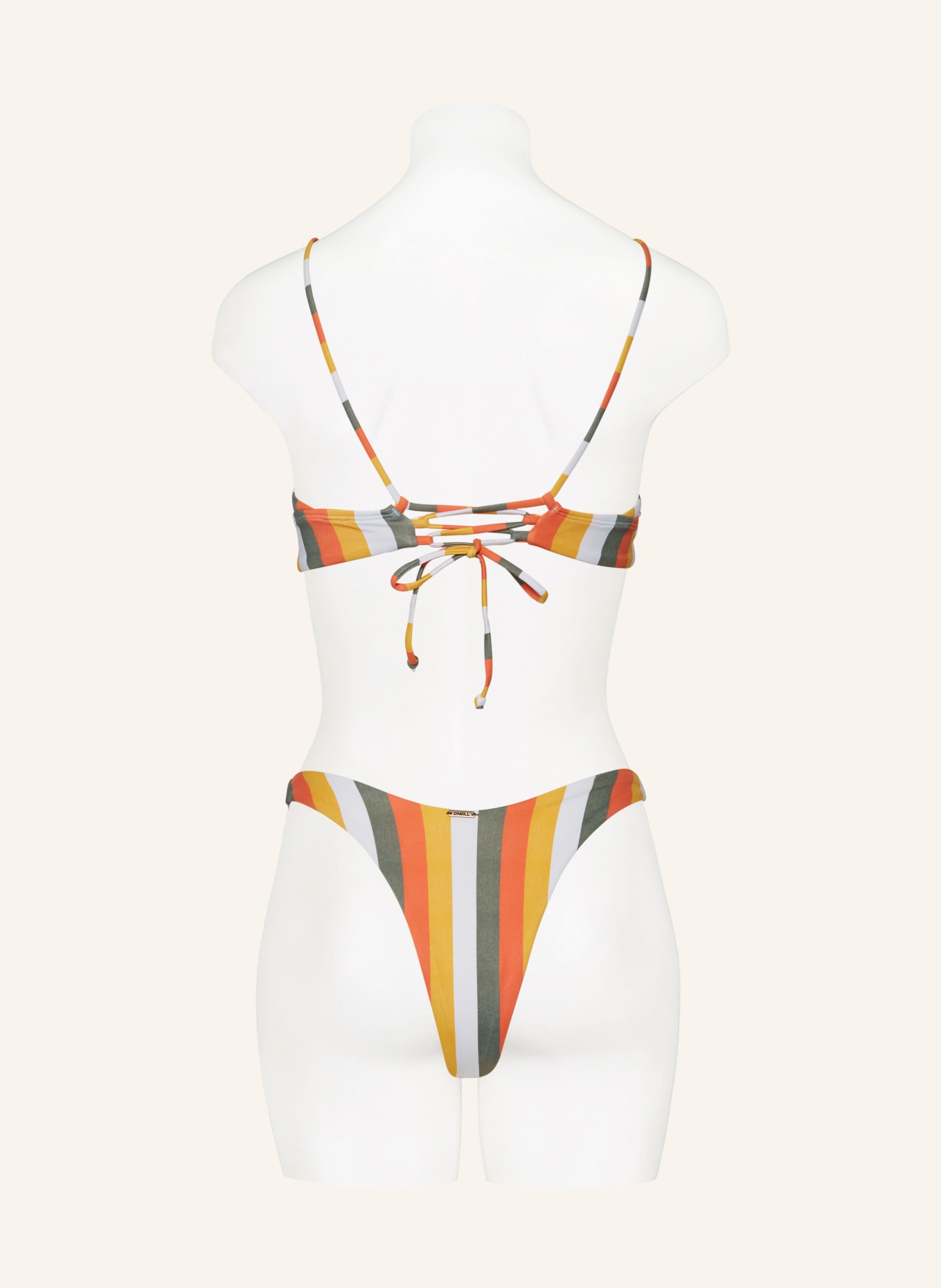 O'NEILL Bralette bikini WAVE SKYE, Color: ORANGE/ WHITE/ OLIVE (Image 3)