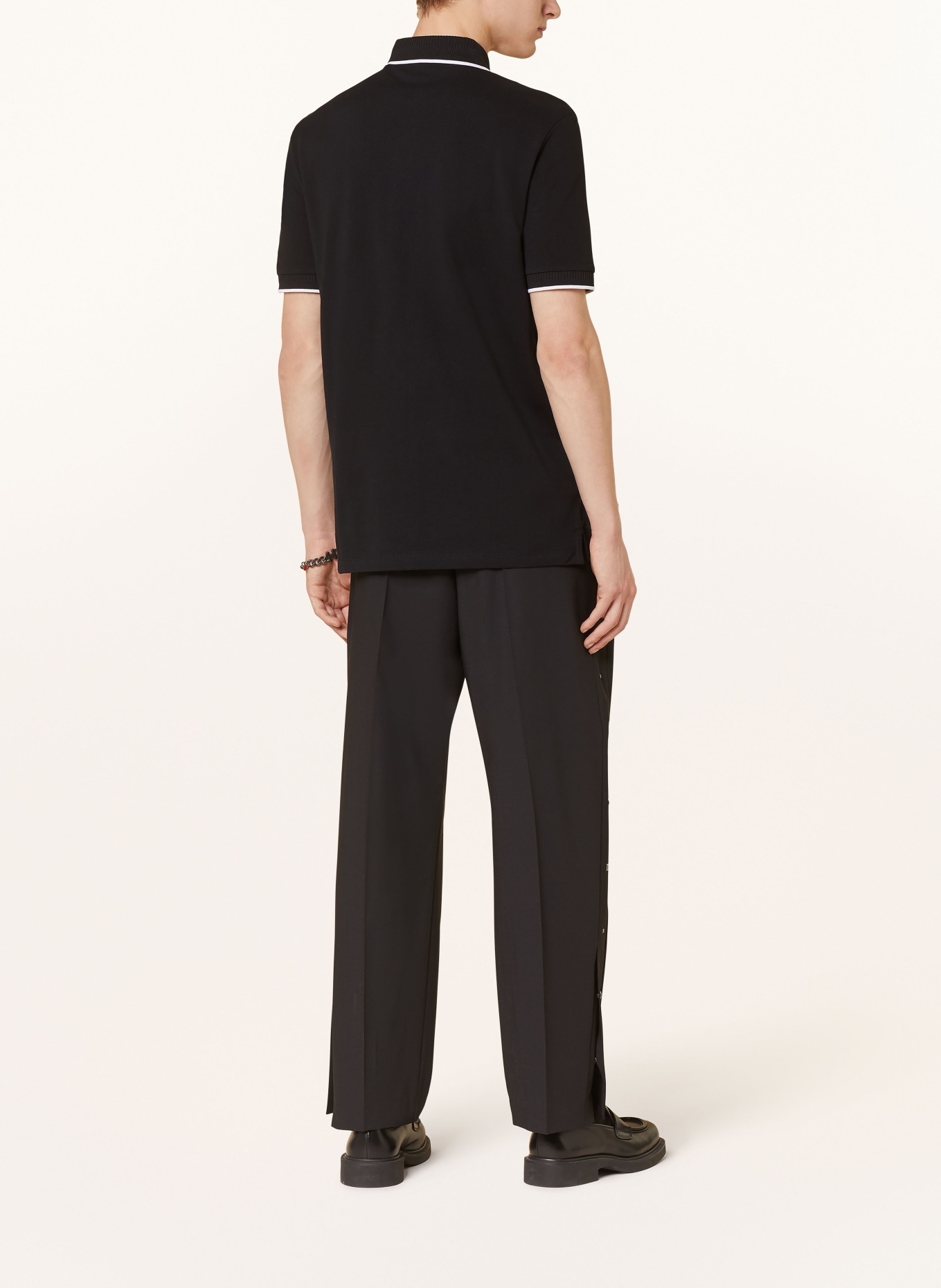 HUGO Koszulka polo z piki DERESINO slim fit: CZARNY