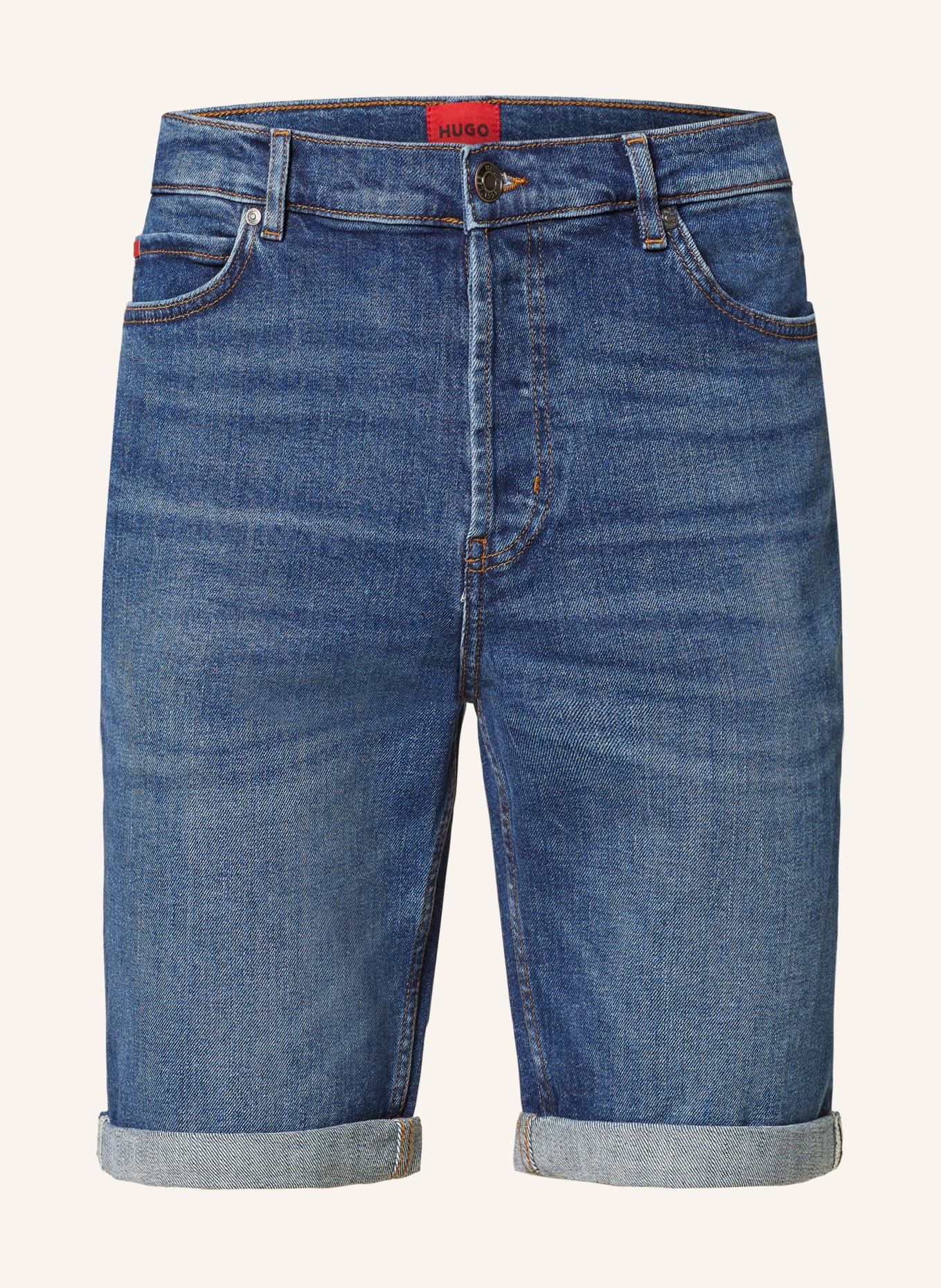 HUGO Szorty jeansowe 634 tapered fit, Kolor: 420 MEDIUM BLUE (Obrazek 1)