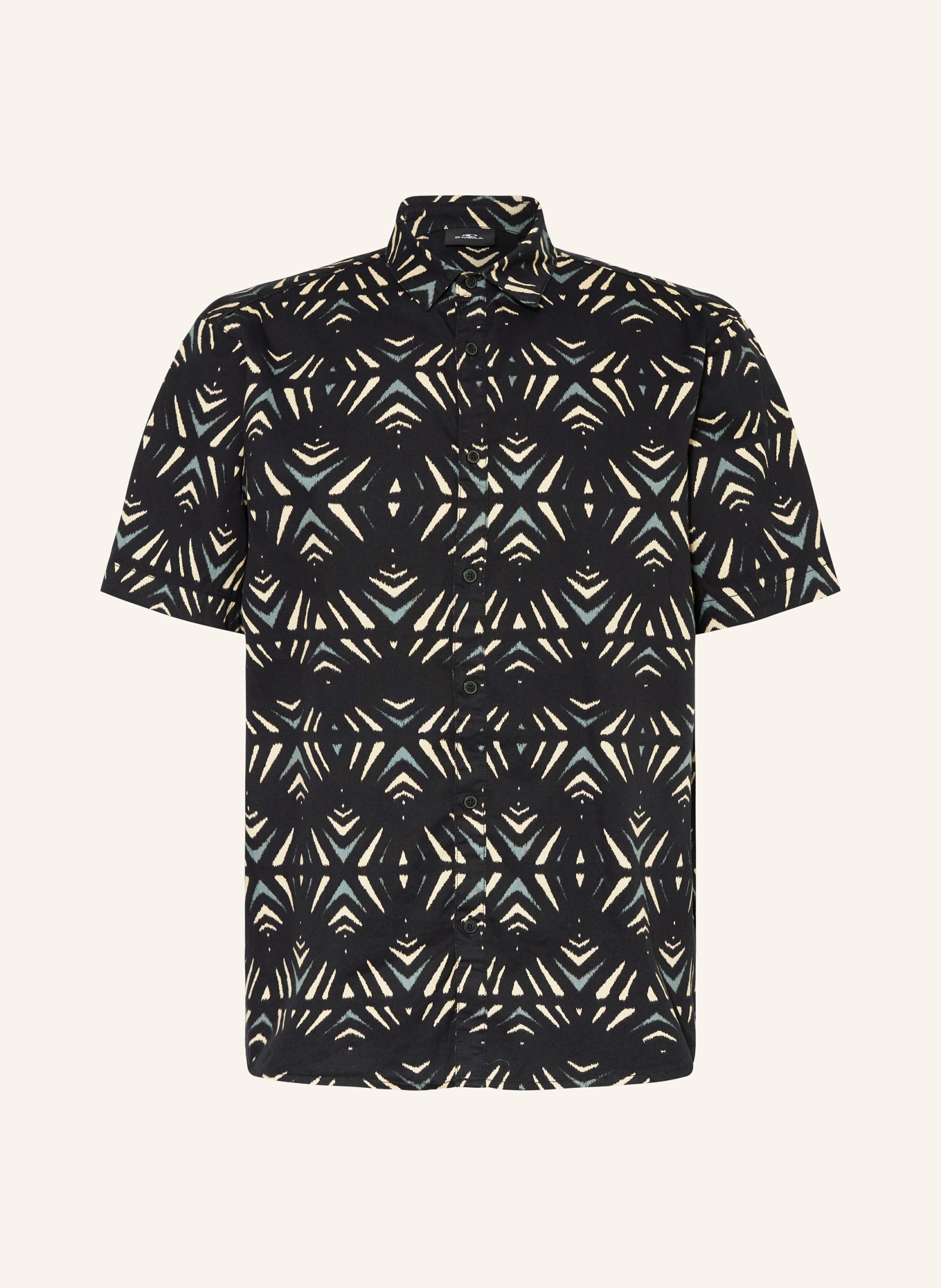 O'NEILL Short sleeve shirt MIX & MATCH regular fit, Color: BLACK/ CREAM (Image 1)
