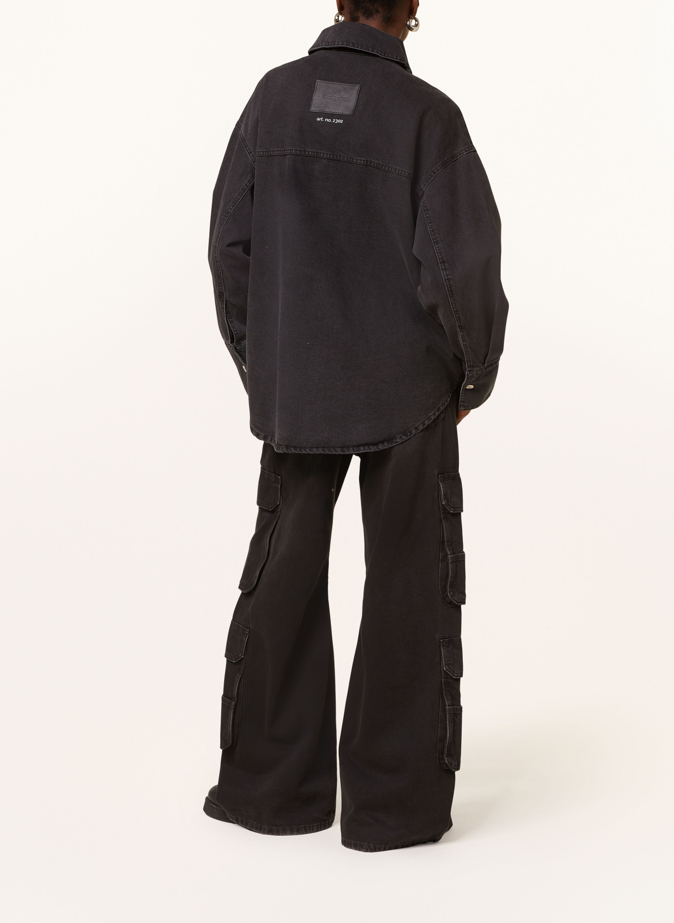 black palms Kurtka jeansowa oversize JEANY, Kolor: CZARNY (Obrazek 3)