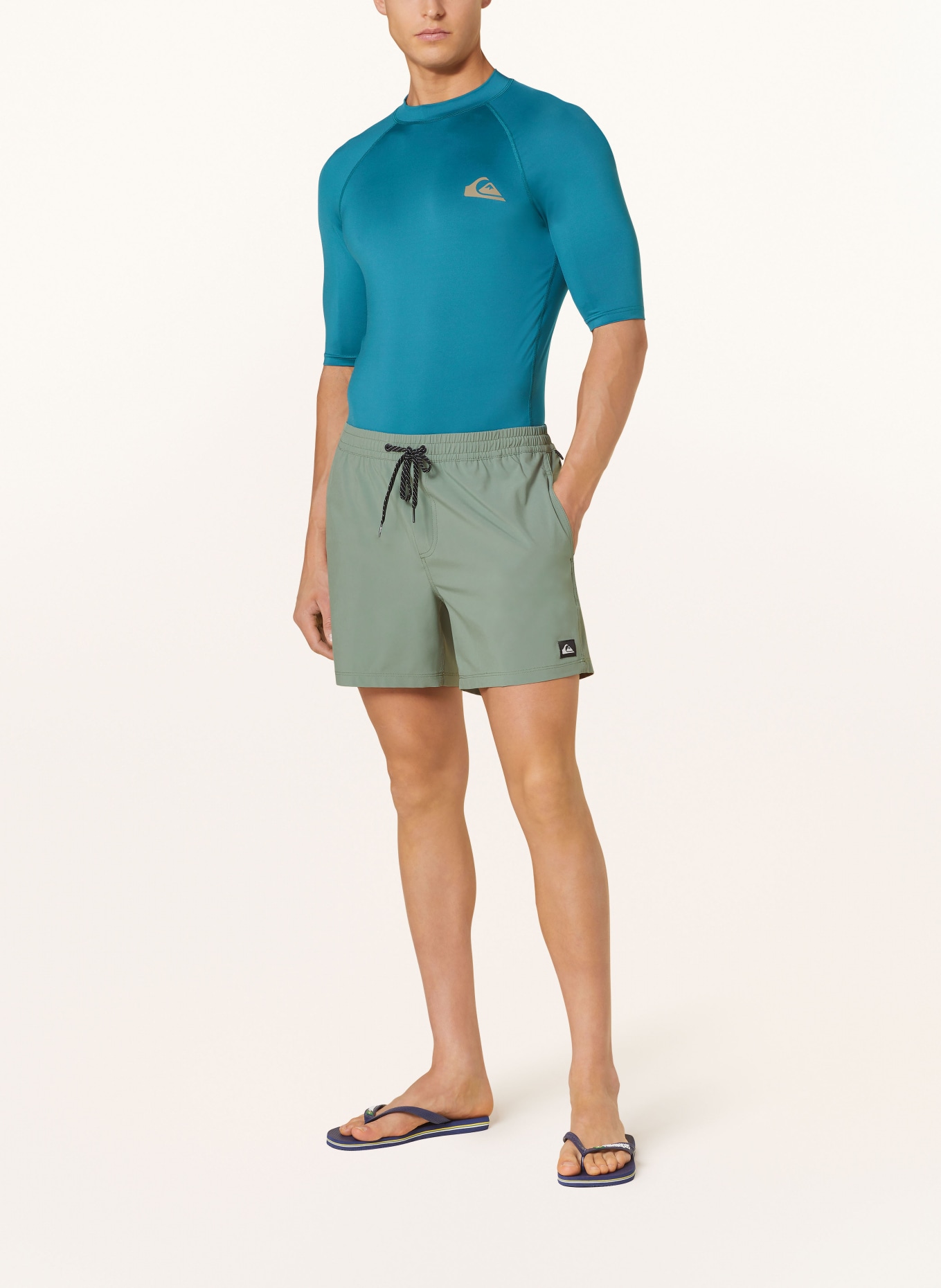QUIKSILVER T-shirt EVERYDAY z ochroną UV, Kolor: PETROL (Obrazek 2)