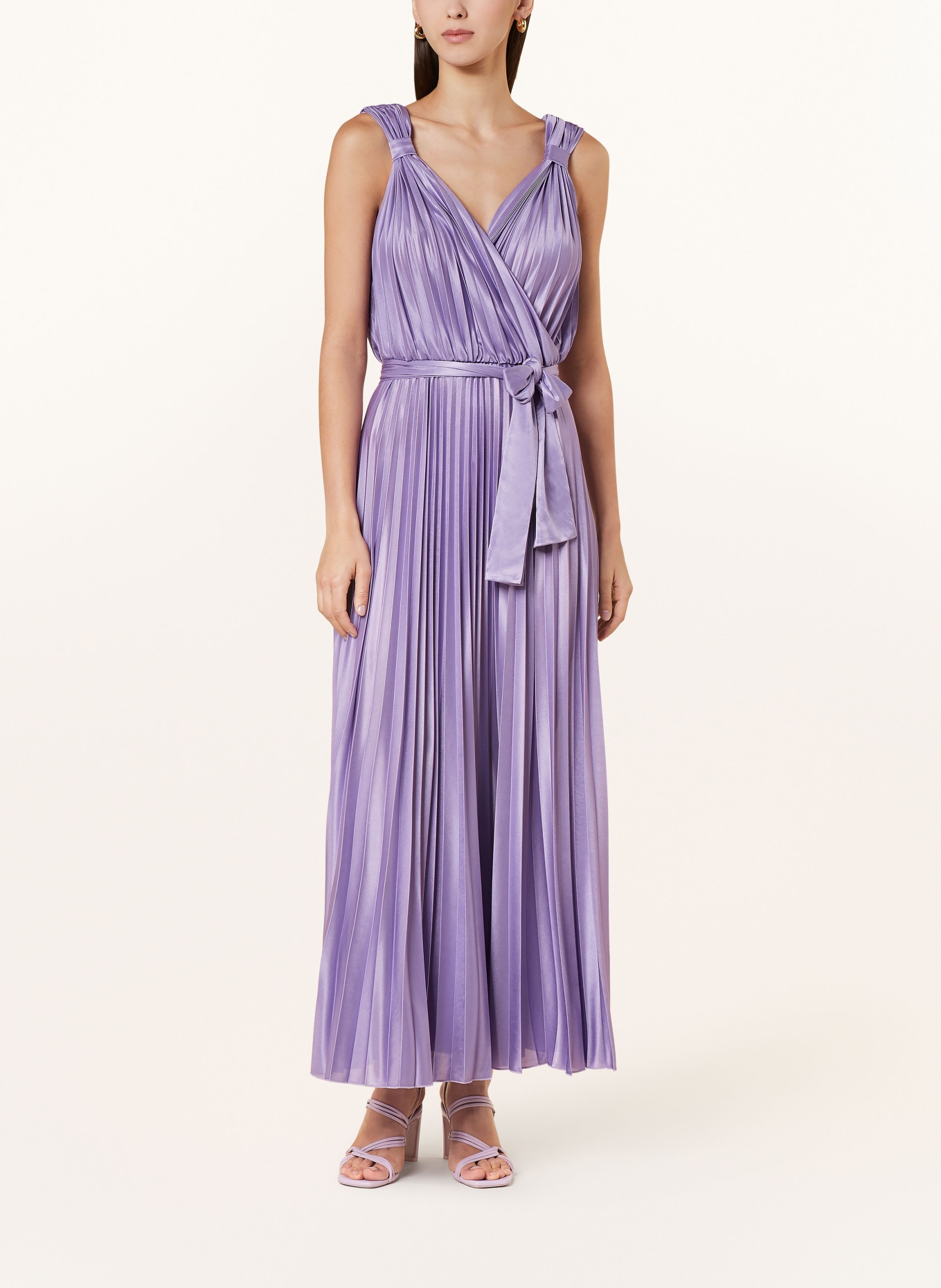 MAX & Co. Sukienka plisowana RAFFA z satyny, Kolor: JASNOFIOLETOWY (Obrazek 2)