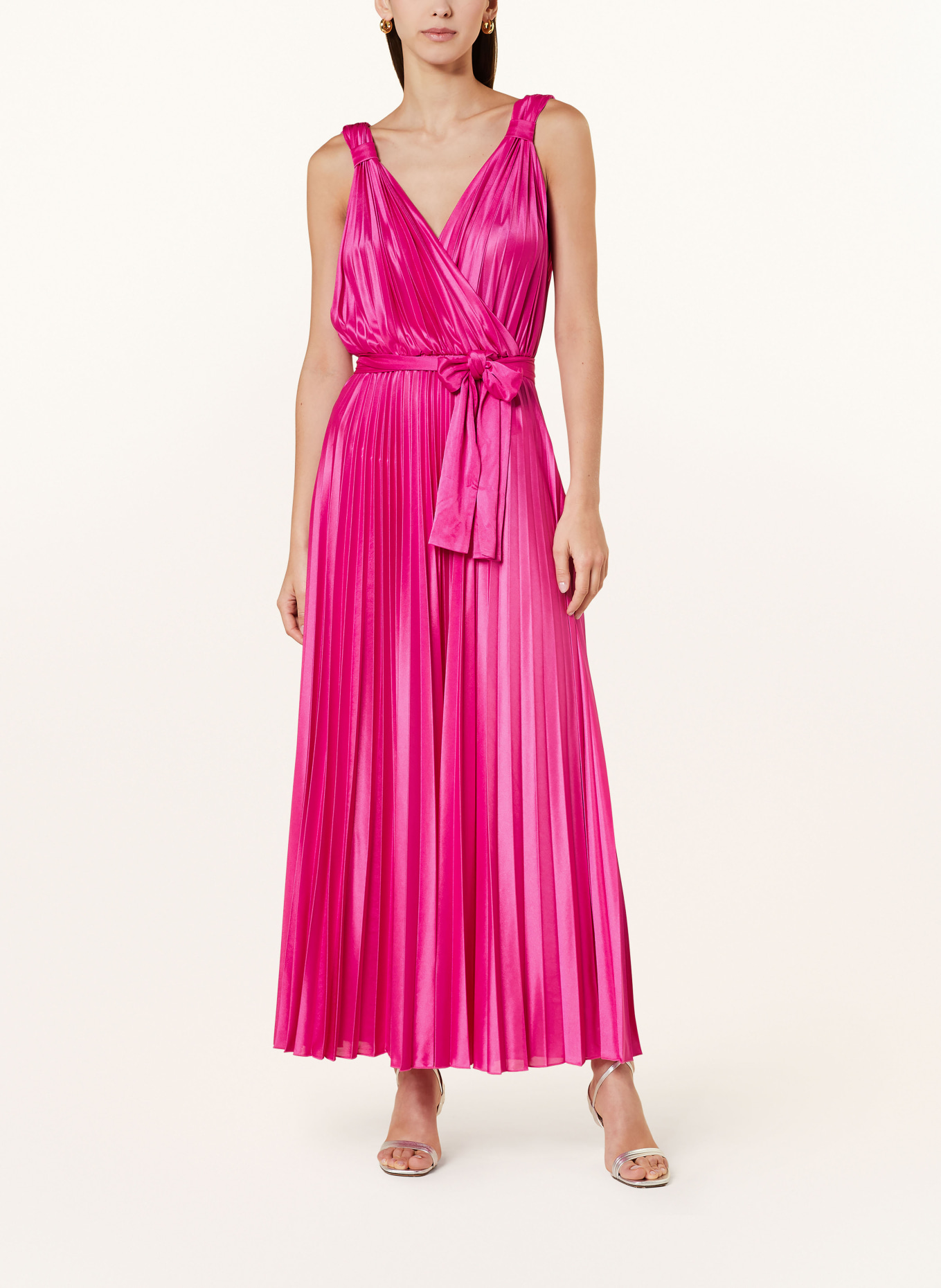 MAX & Co. Plisseekleid RAFFA aus Satin, Farbe: FUCHSIA (Bild 2)