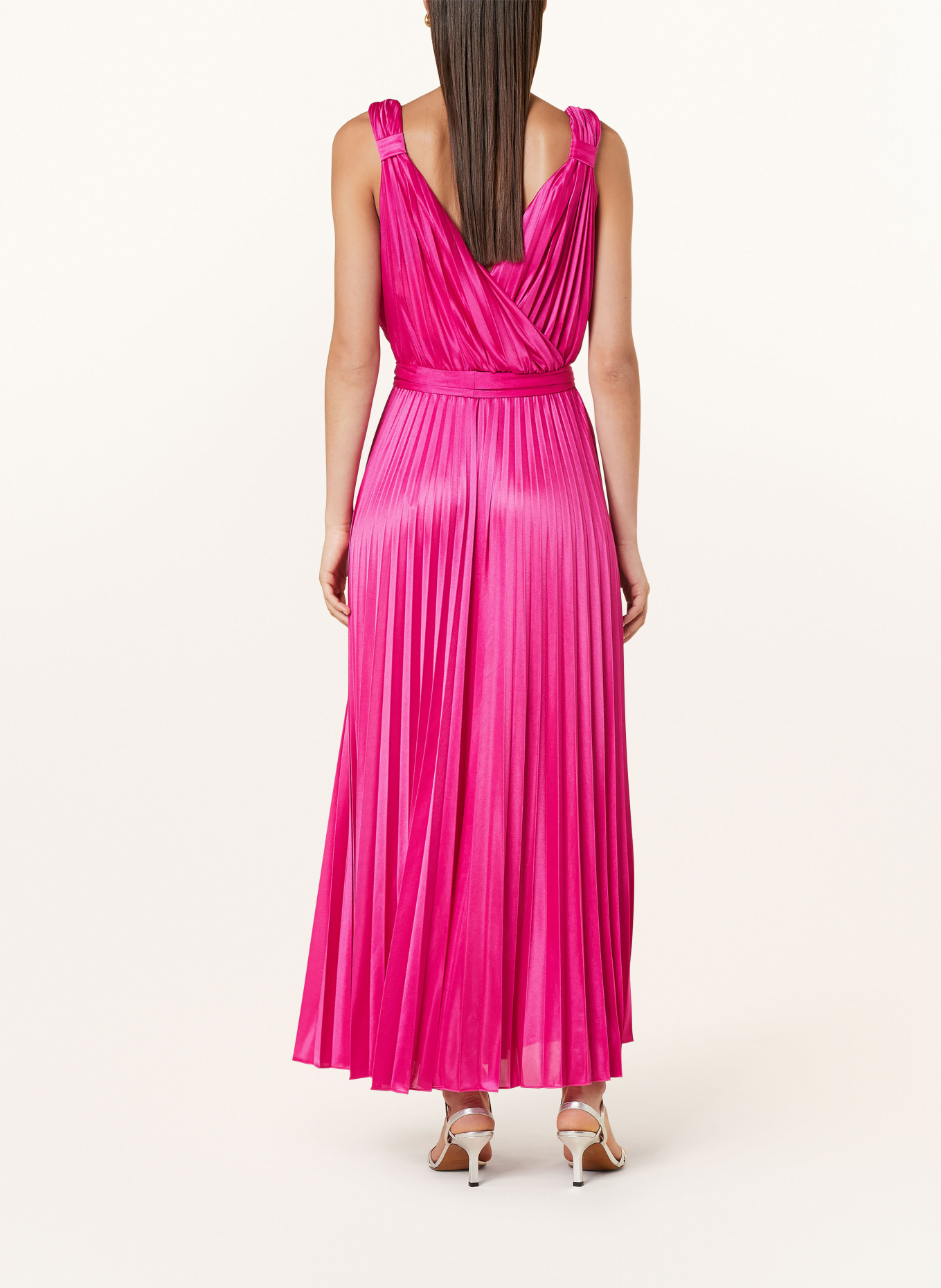 MAX & Co. Plisseekleid RAFFA aus Satin, Farbe: FUCHSIA (Bild 3)