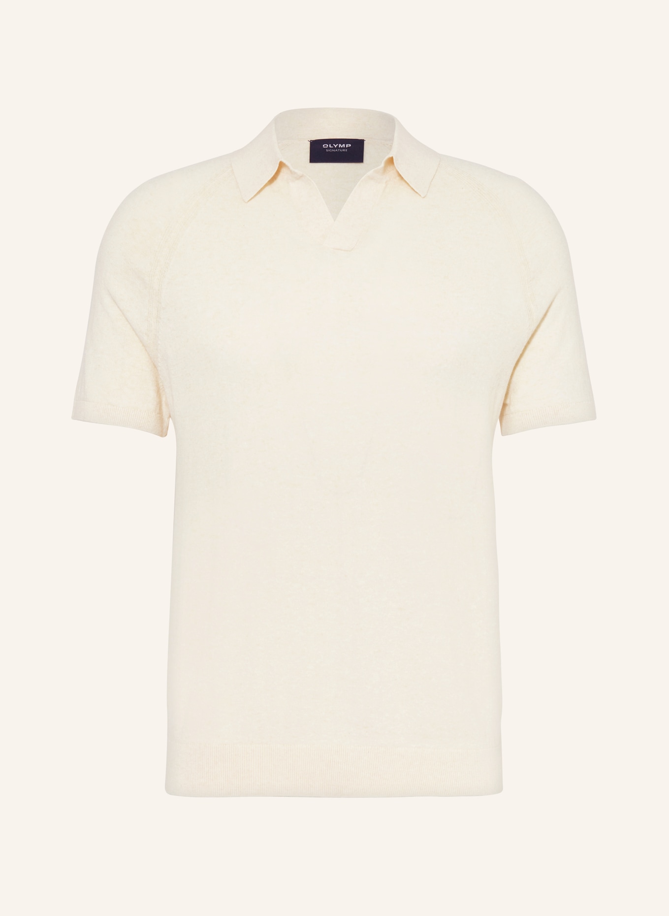 OLYMP SIGNATURE Strick-Poloshirt, Farbe: WEISS (Bild 1)