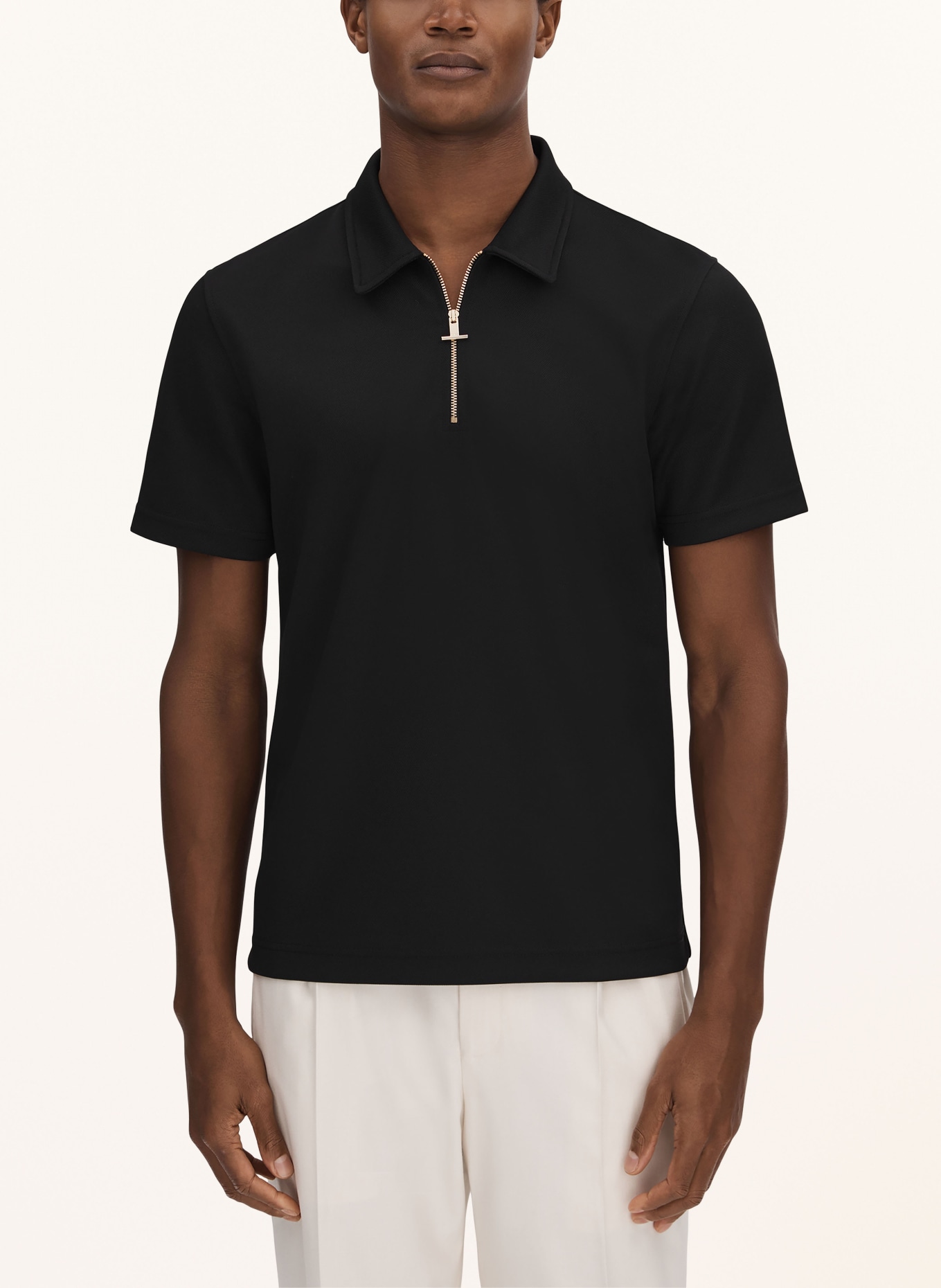 REISS Piqué polo shirt FLOYD, Color: BLACK (Image 4)