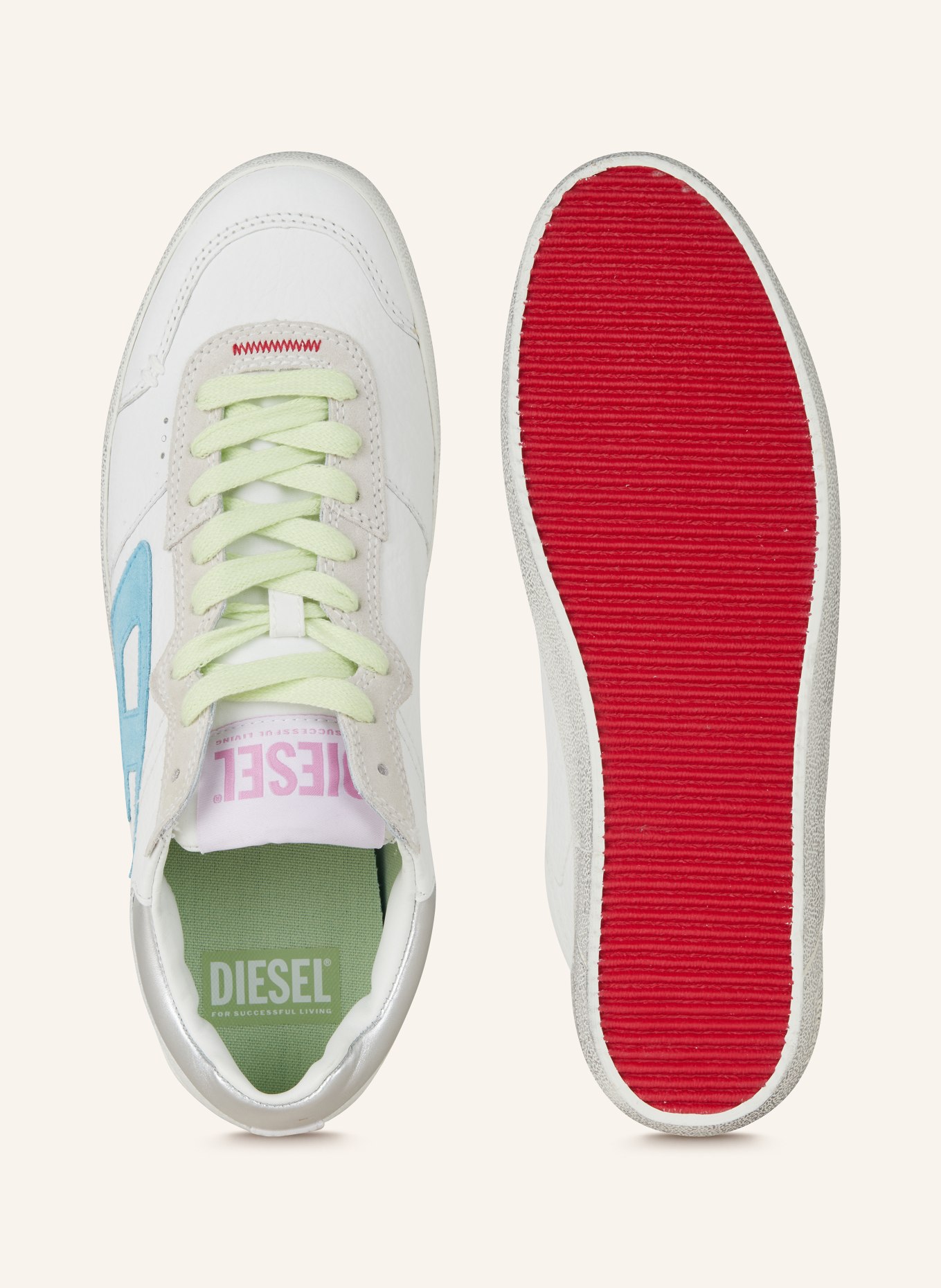 DIESEL Sneakers S-LEROJI, Color: WHITE/ LIGHT BLUE (Image 5)