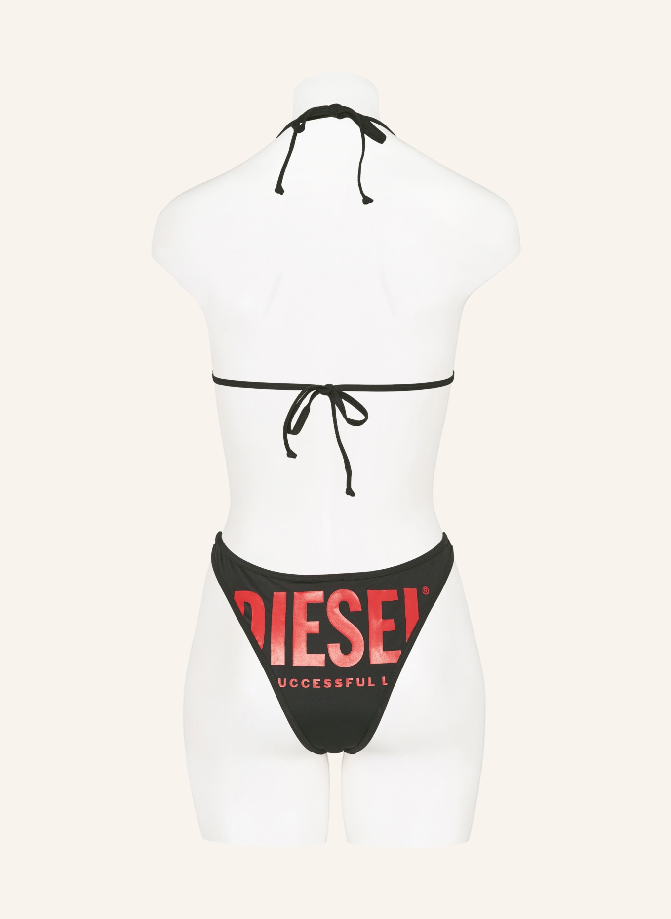 DIESEL Brazilian bikini bottoms BFPN-PUNCHY-X, Color: BLACK/ RED (Image 3)