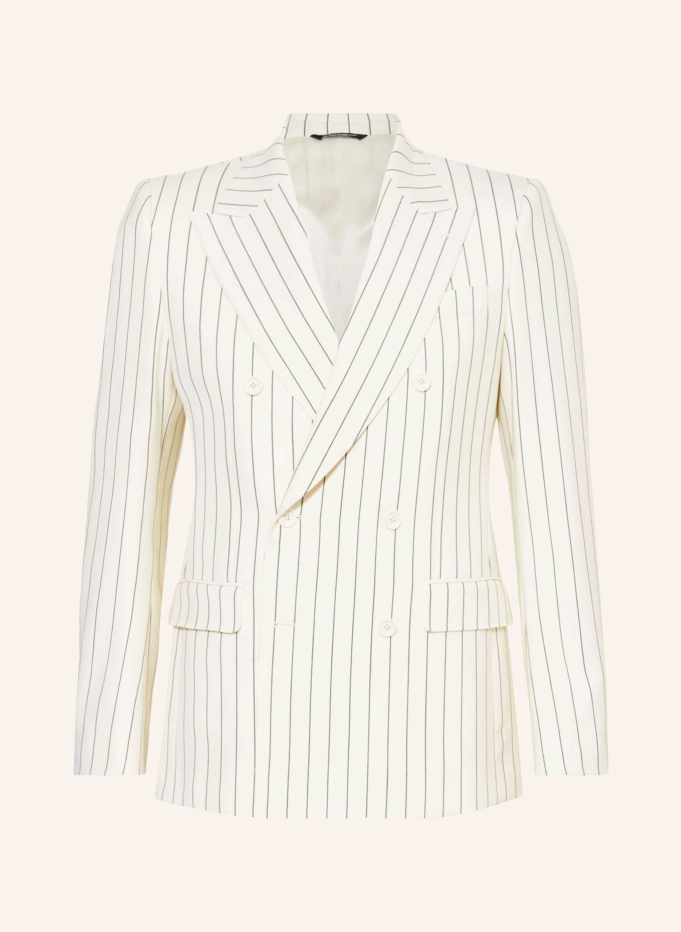 DOLCE & GABBANA Suit jacket extra slim fit with silk, Color: ECRU/ BLACK (Image 1)