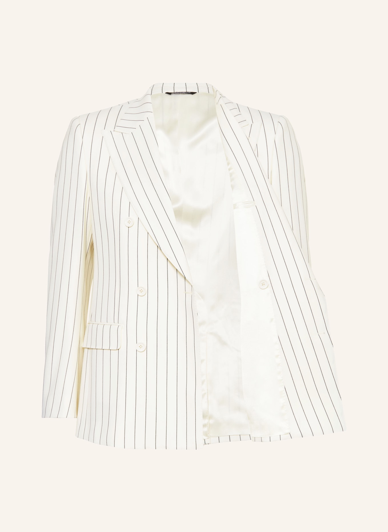 DOLCE & GABBANA Suit jacket extra slim fit with silk, Color: ECRU/ BLACK (Image 4)