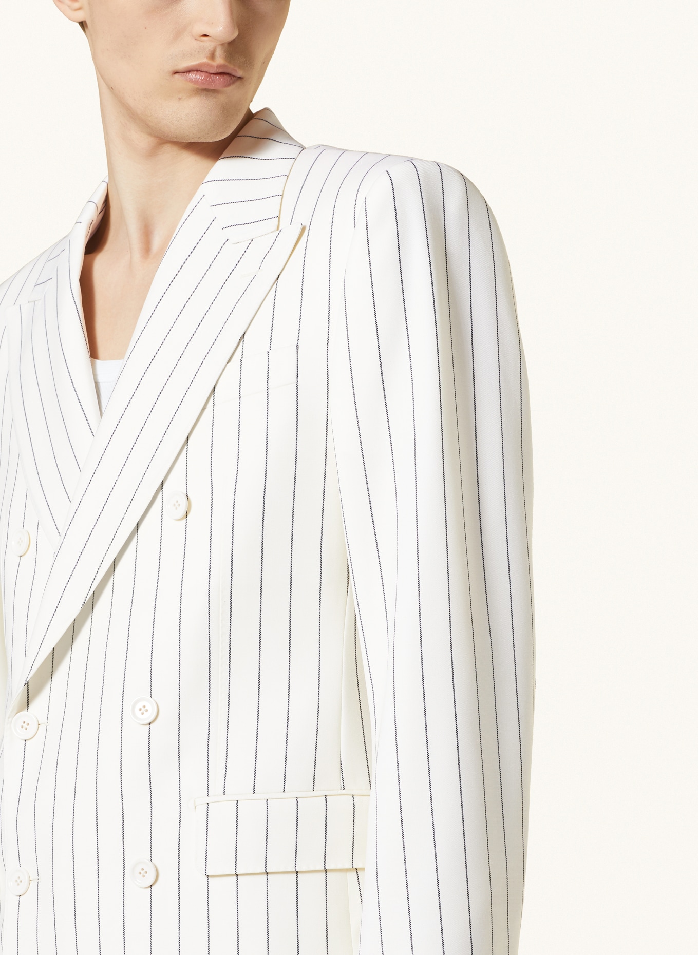 DOLCE & GABBANA Suit jacket extra slim fit with silk, Color: ECRU/ BLACK (Image 5)
