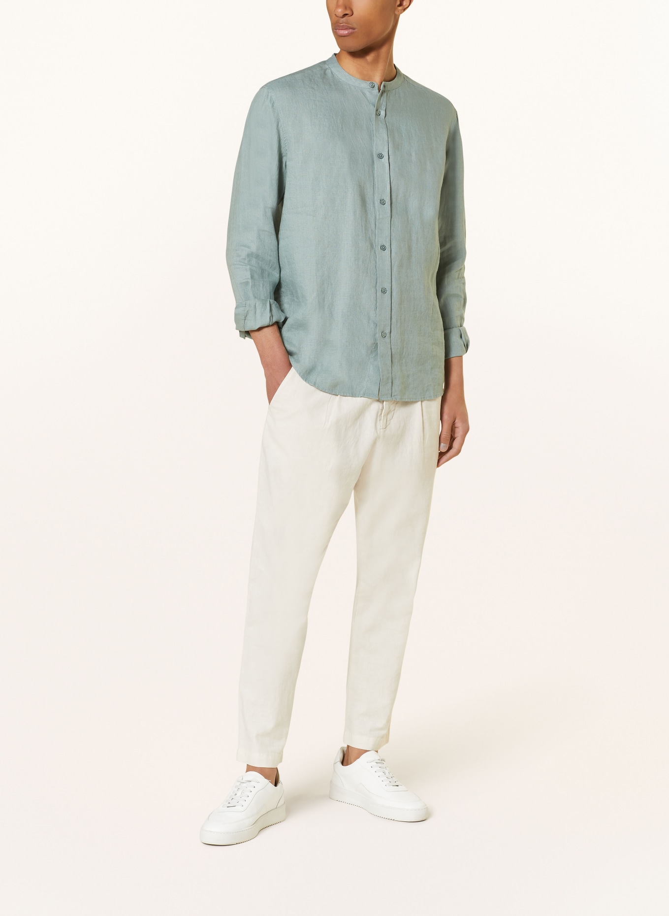 MOS MOSH Gallery Linen shirt MMGTHEO regular fit, Color: TEAL (Image 2)