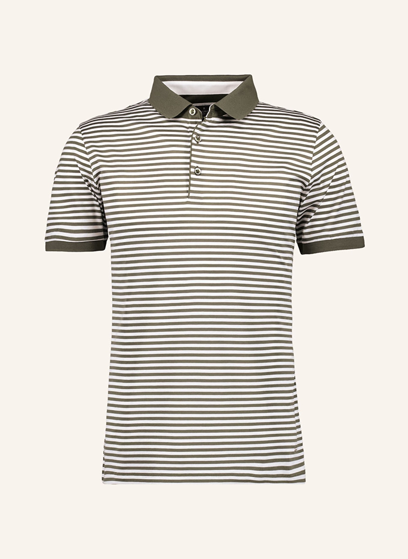 RAGMAN Jersey-Poloshirt, Farbe: OLIV/ WEISS (Bild 1)
