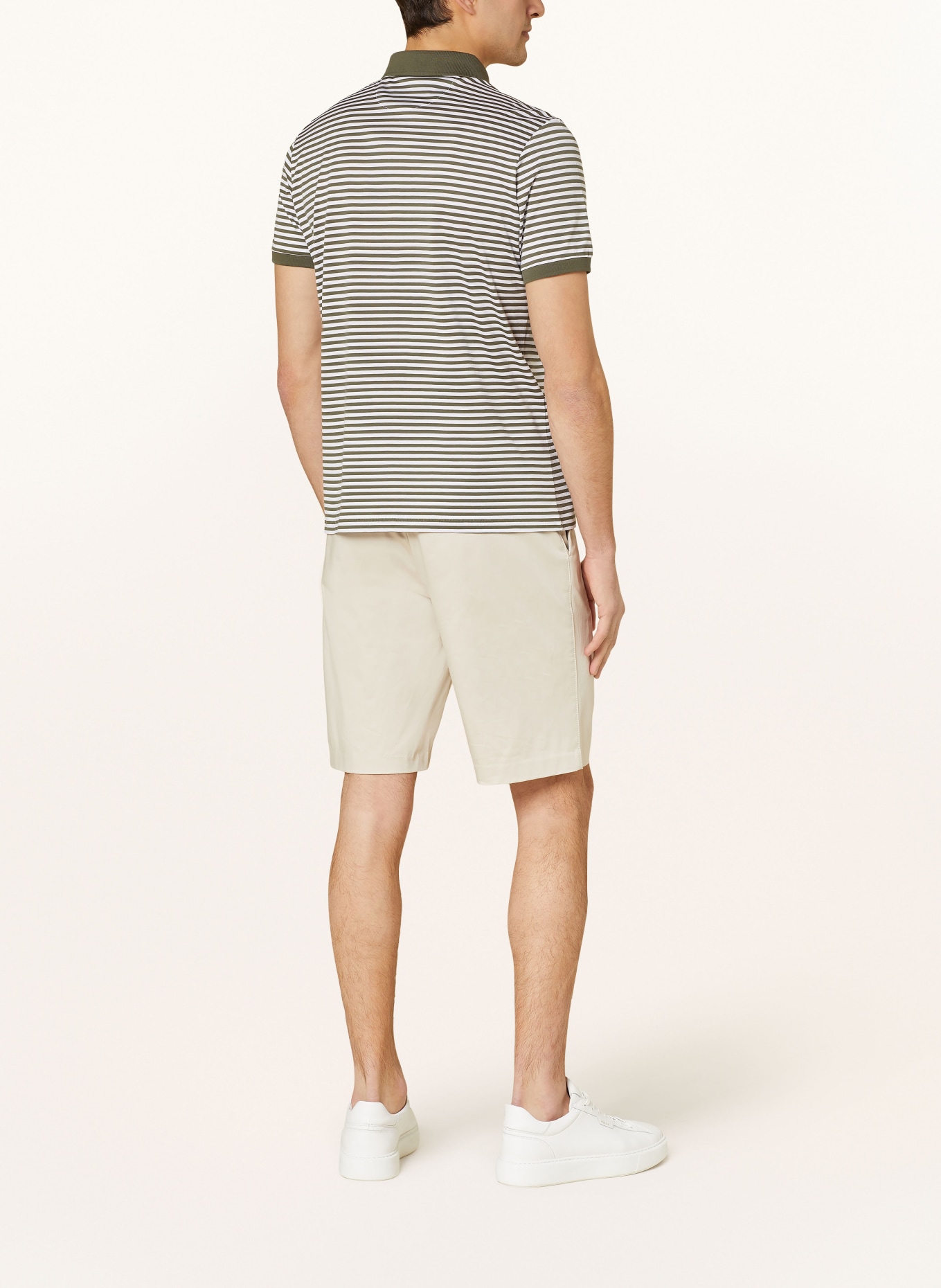 RAGMAN Jersey-Poloshirt, Farbe: OLIV/ WEISS (Bild 3)