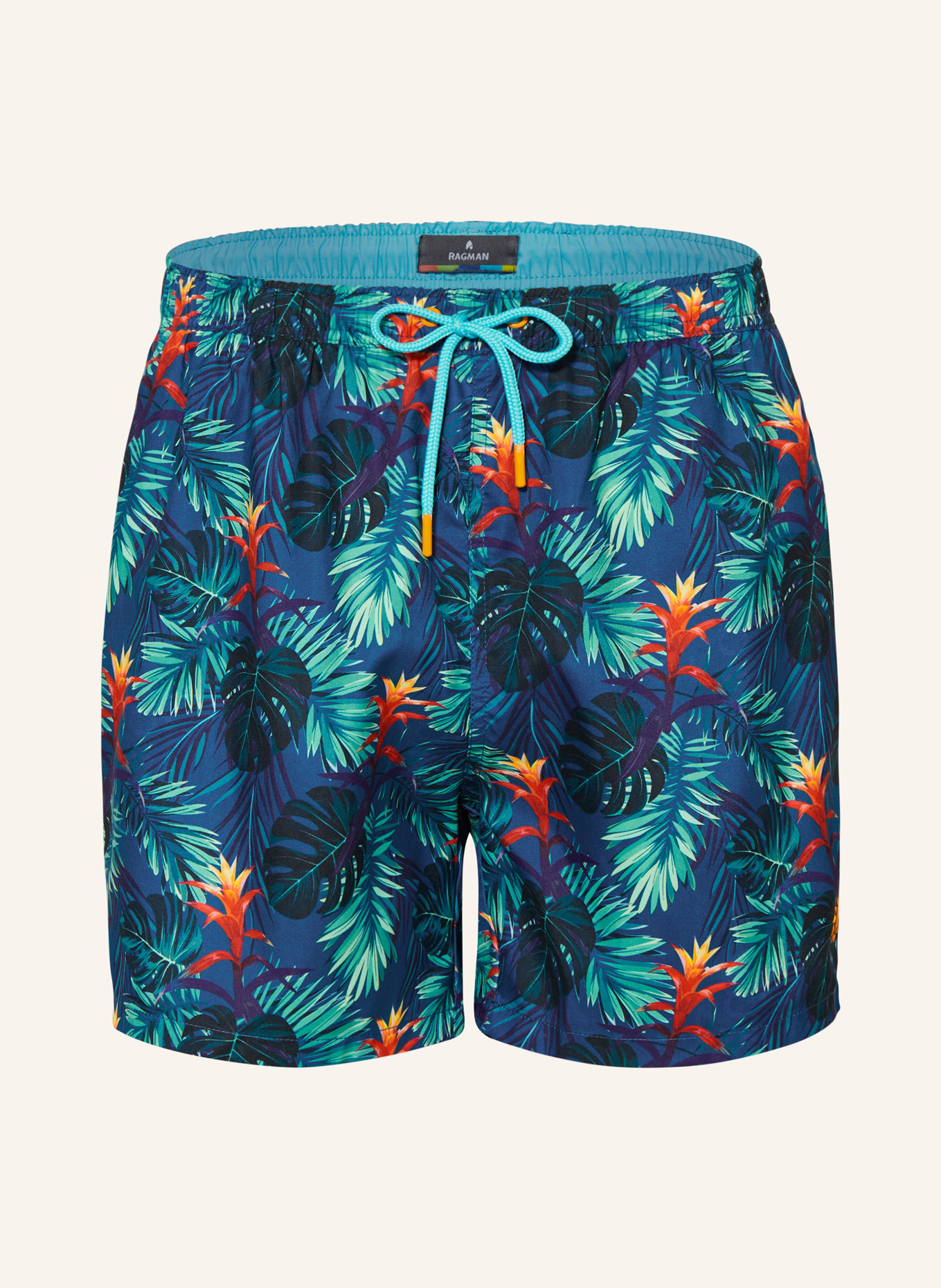 RAGMAN Swim shorts, Color: DARK BLUE/ GREEN/ RED (Image 1)