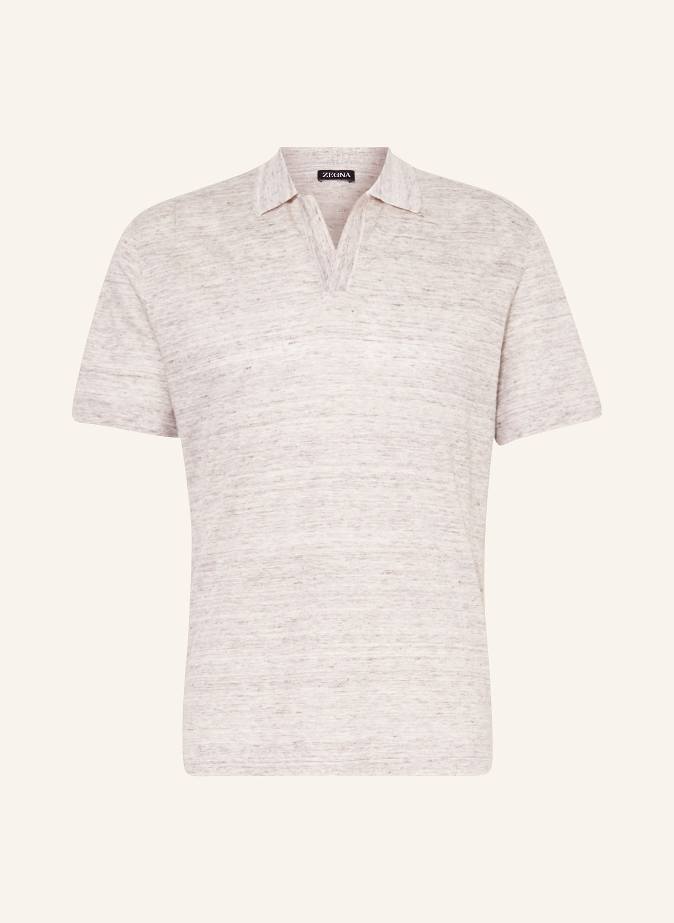 ZEGNA Polo shirt made of linen, Color: LIGHT BROWN (Image 1)