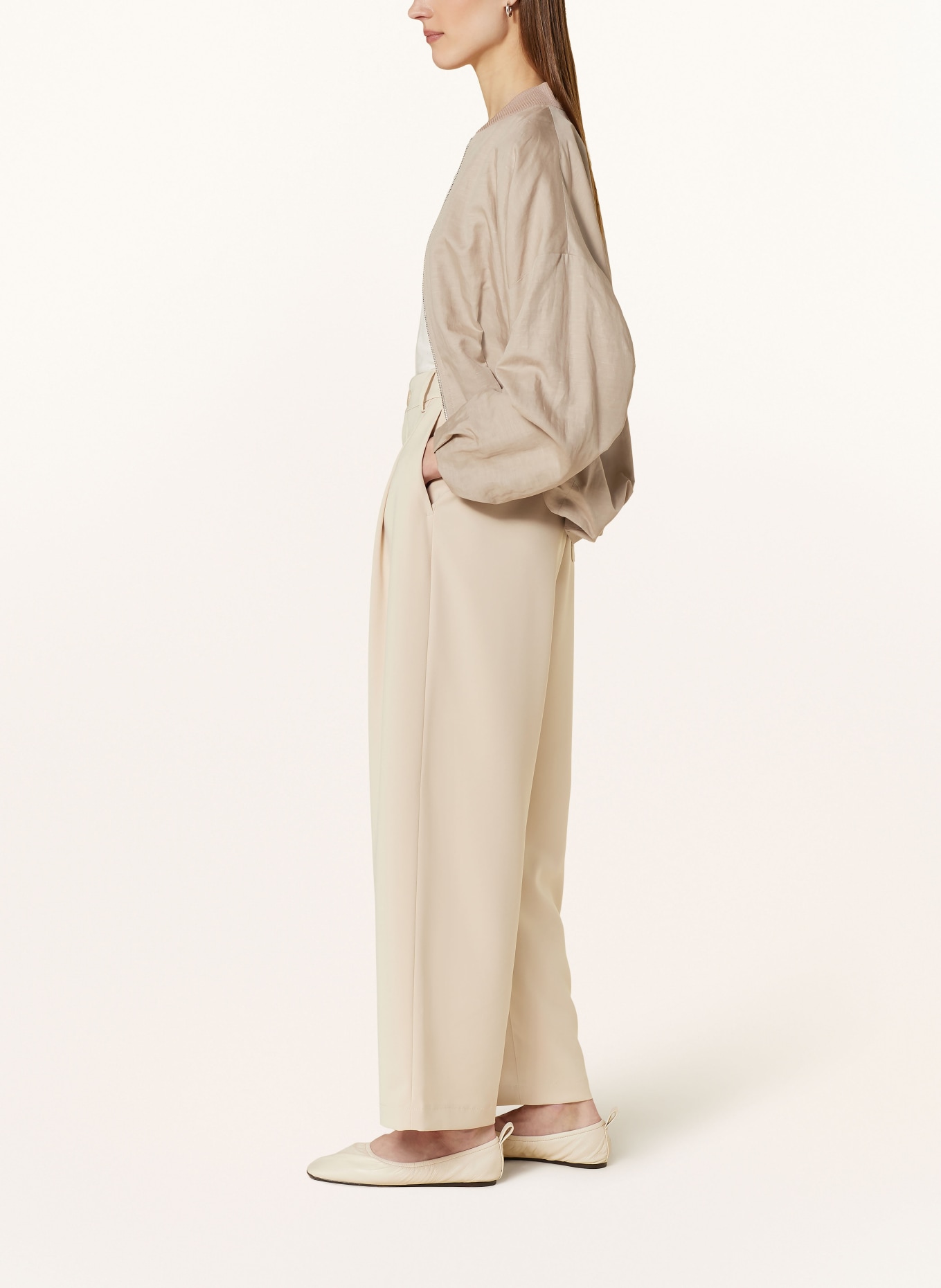 ROSSI Wide leg trousers ROBIN, Color: BEIGE (Image 4)