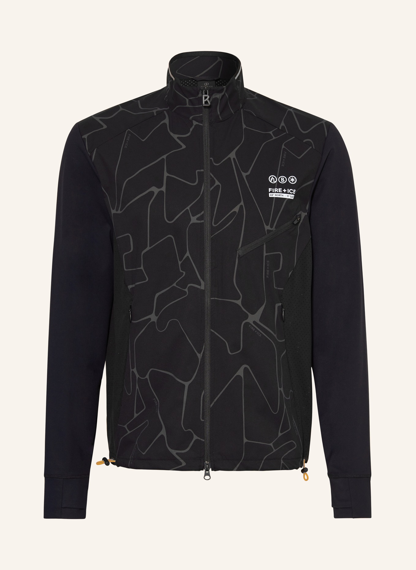 FIRE+ICE Outdoor jacket SAMO, Color: BLACK/ BROWN (Image 1)