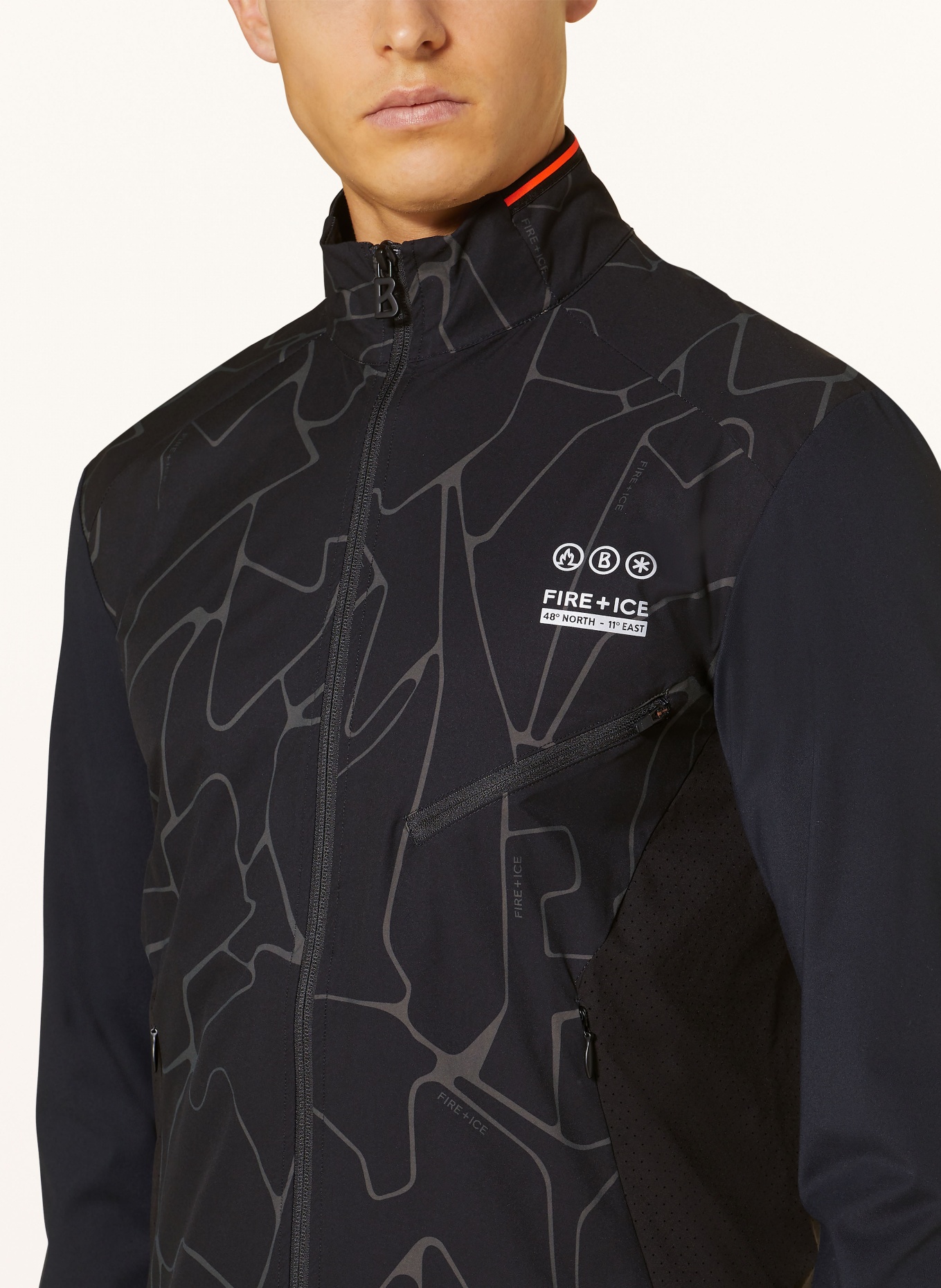 FIRE+ICE Outdoor jacket SAMO, Color: BLACK/ BROWN (Image 4)