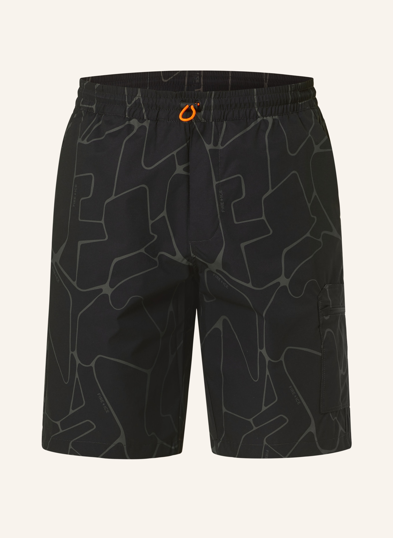 FIRE+ICE Trekking shorts PAVEL, Color: BLACK/ BROWN (Image 1)