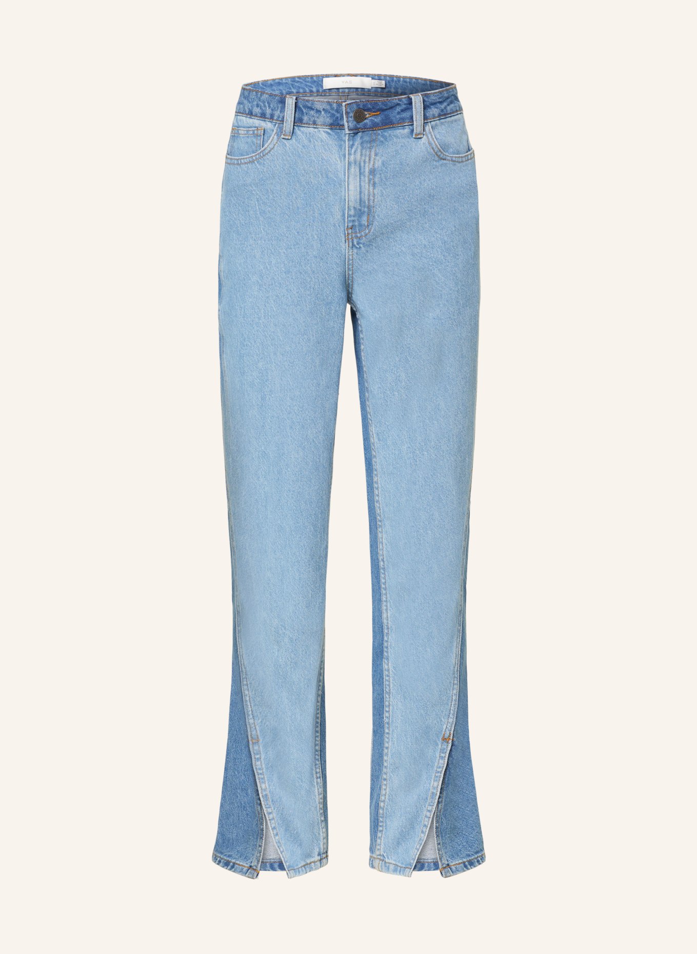 Y.A.S. Straight Jeans, Farbe: Dark Blue Denim/LIGHT BLUE DENIM BL (Bild 1)