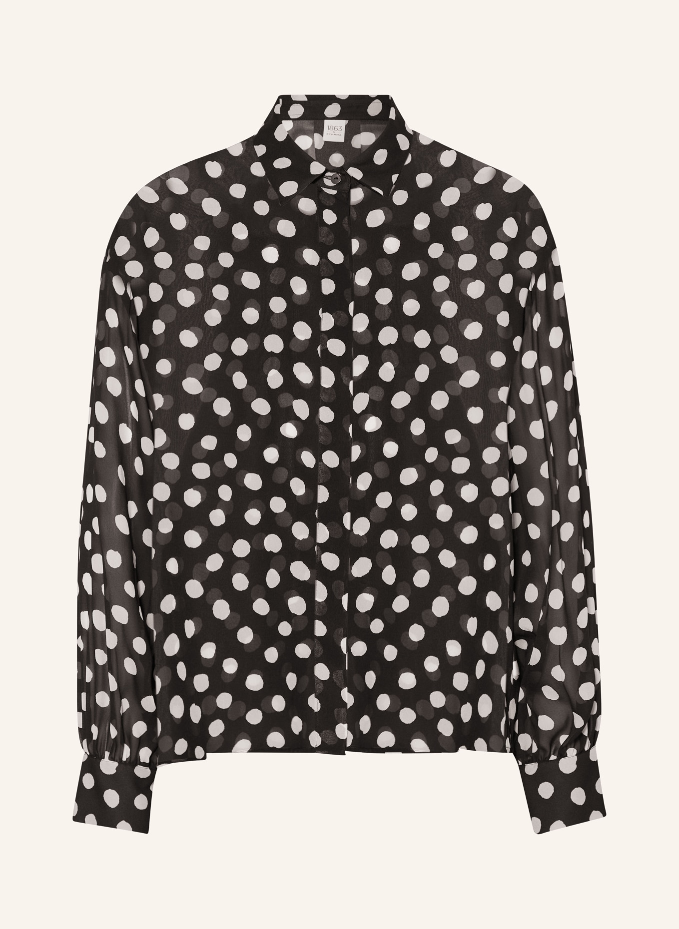 ETERNA 1863 Shirt blouse, Color: BLACK/ WHITE (Image 1)